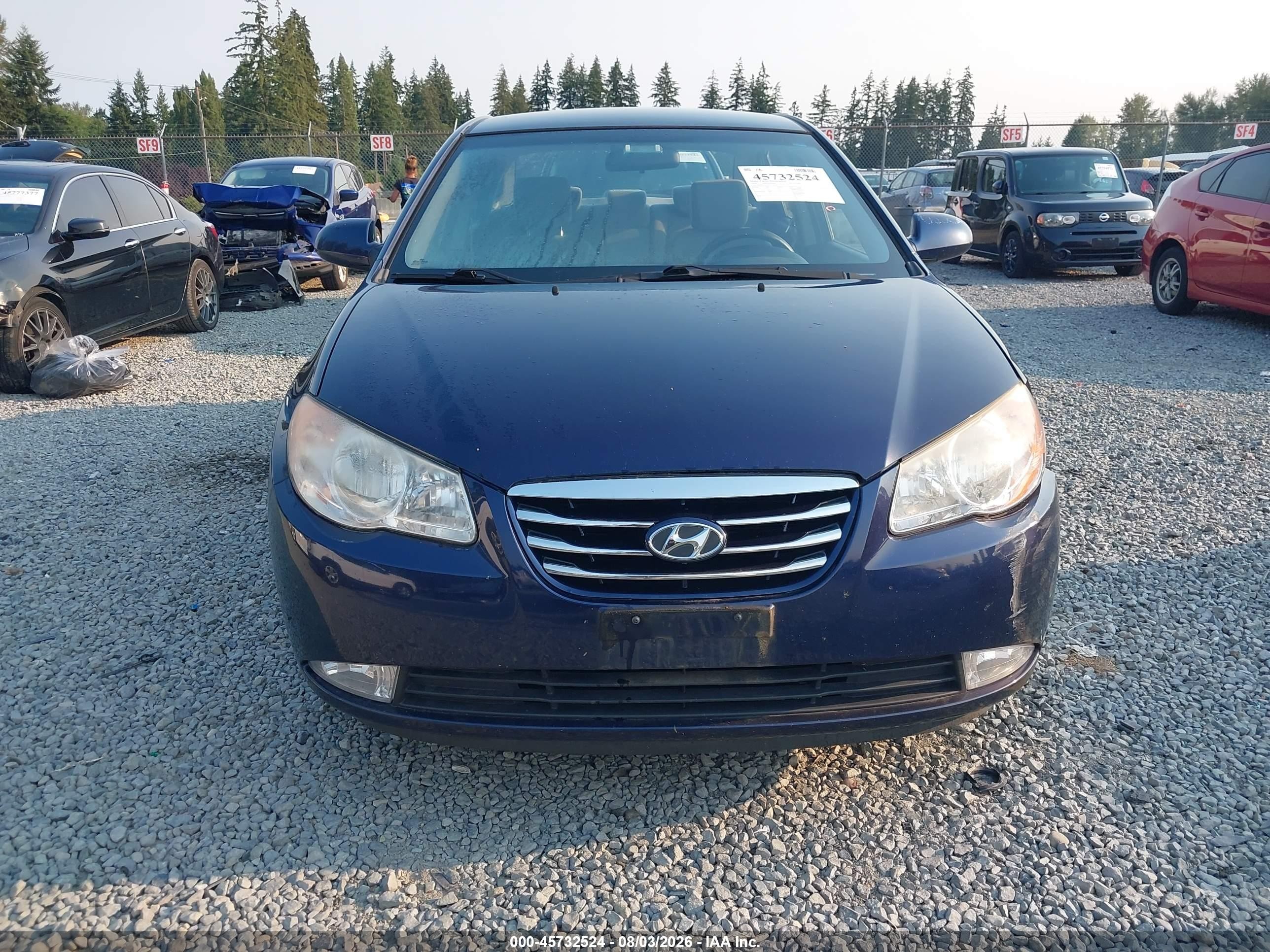 2010 Hyundai Elantra Gls Синий vin: KMHDU4AD8AU183961