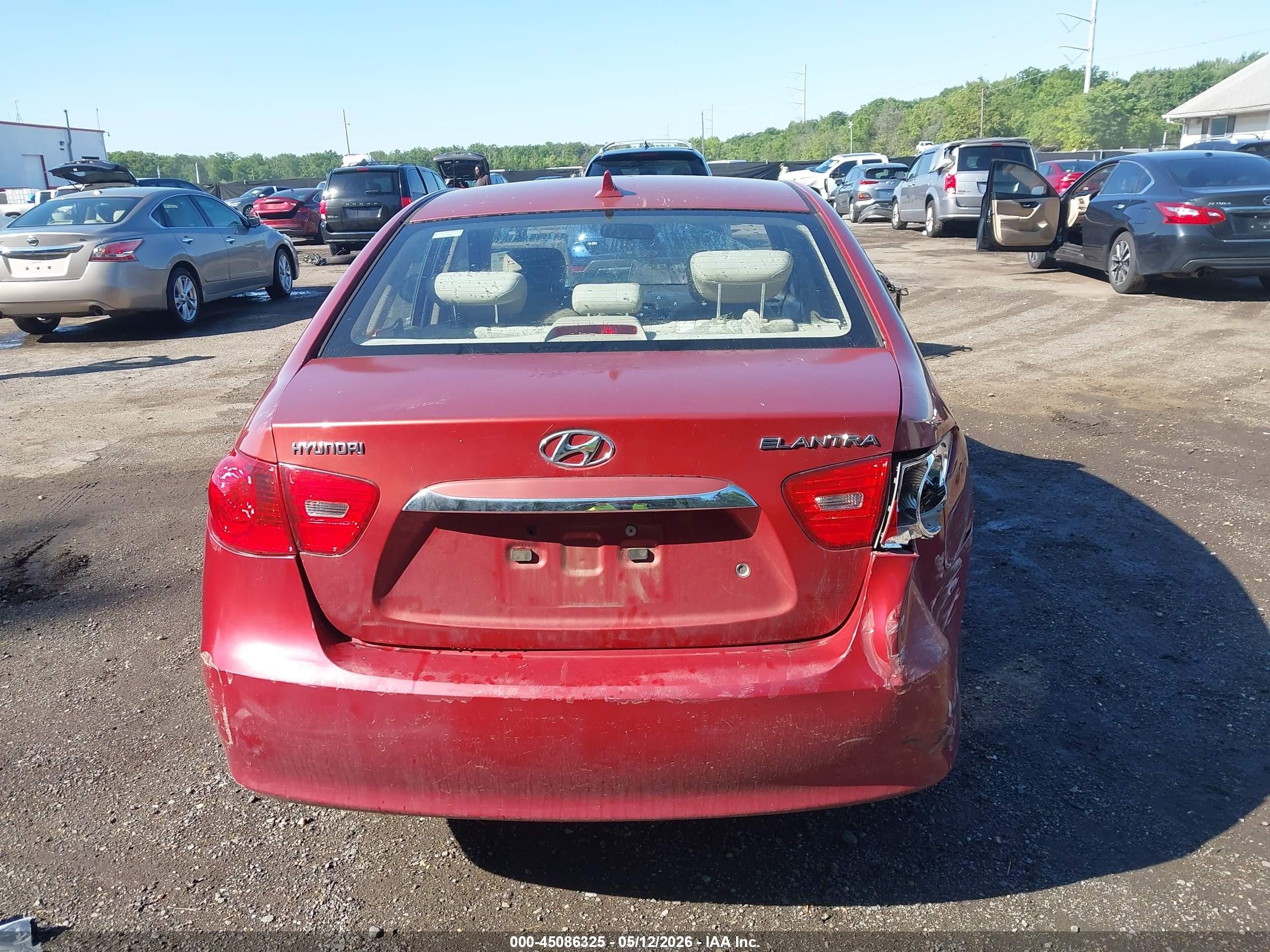 2010 Hyundai Elantra Gls Red vin: KMHDU4AD8AU843769