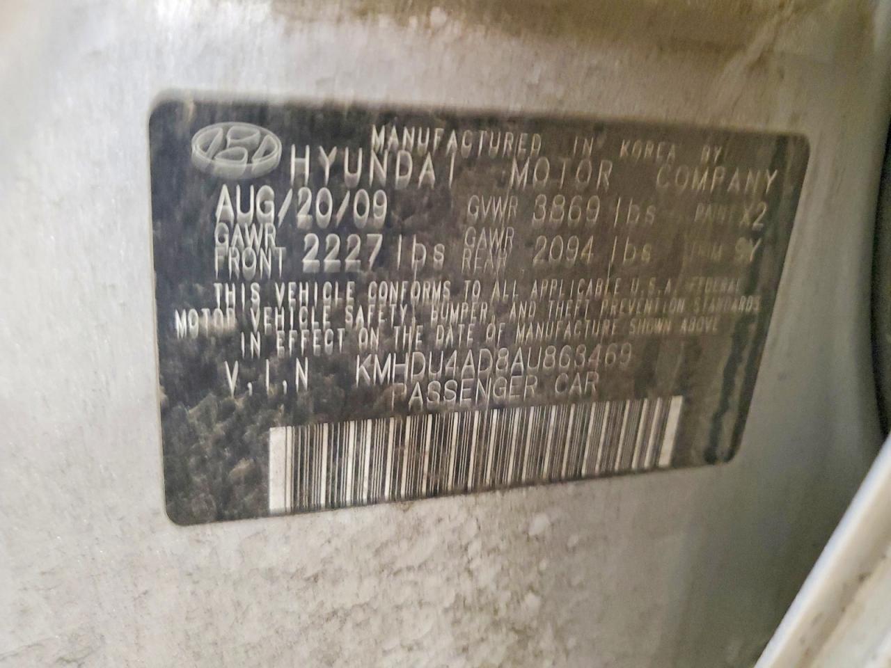 2010 Hyundai Elantra Gls Серебряный vin: KMHDU4AD8AU863469