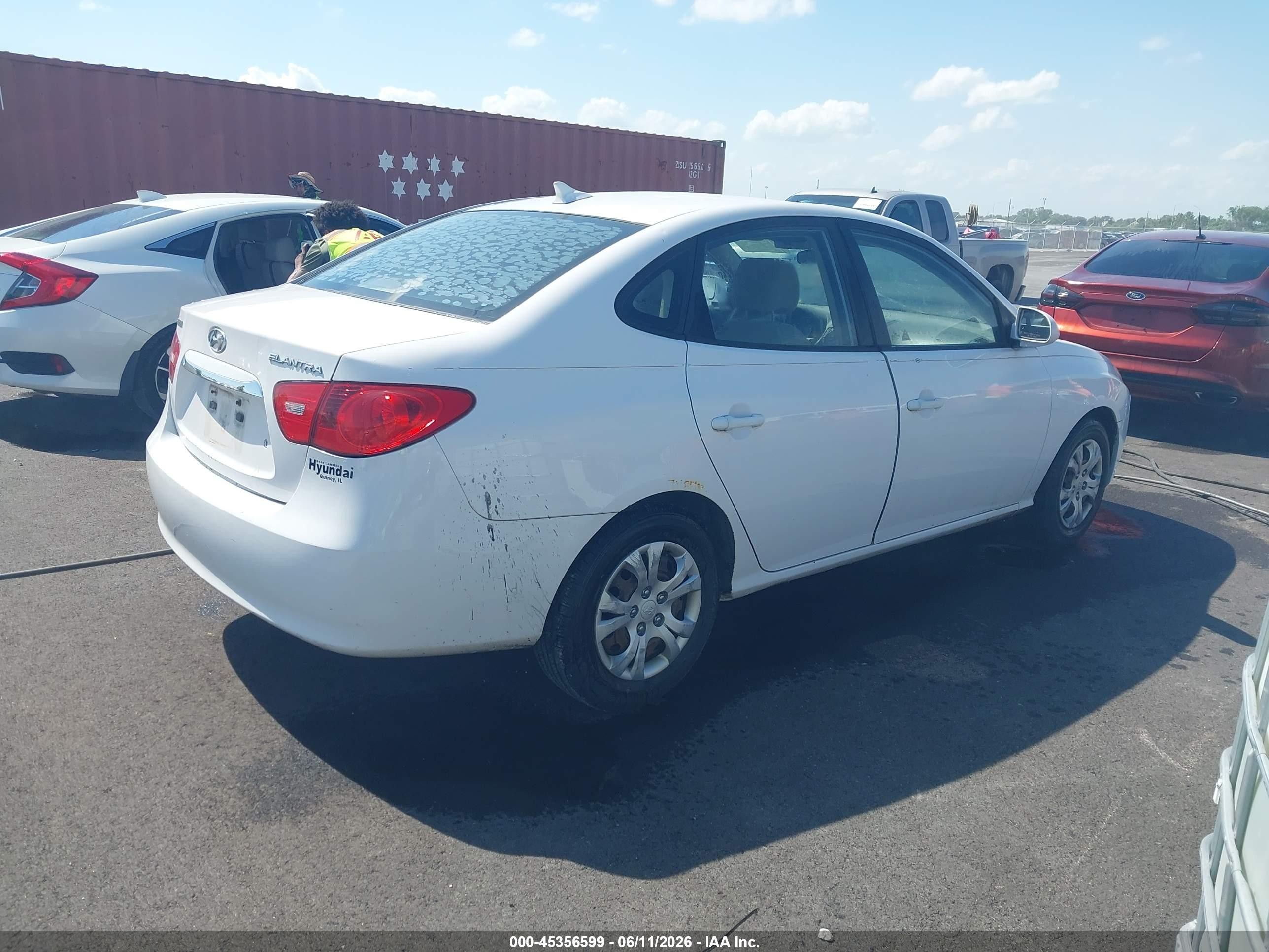 2010 Hyundai Elantra Gls White vin: KMHDU4AD8AU865643