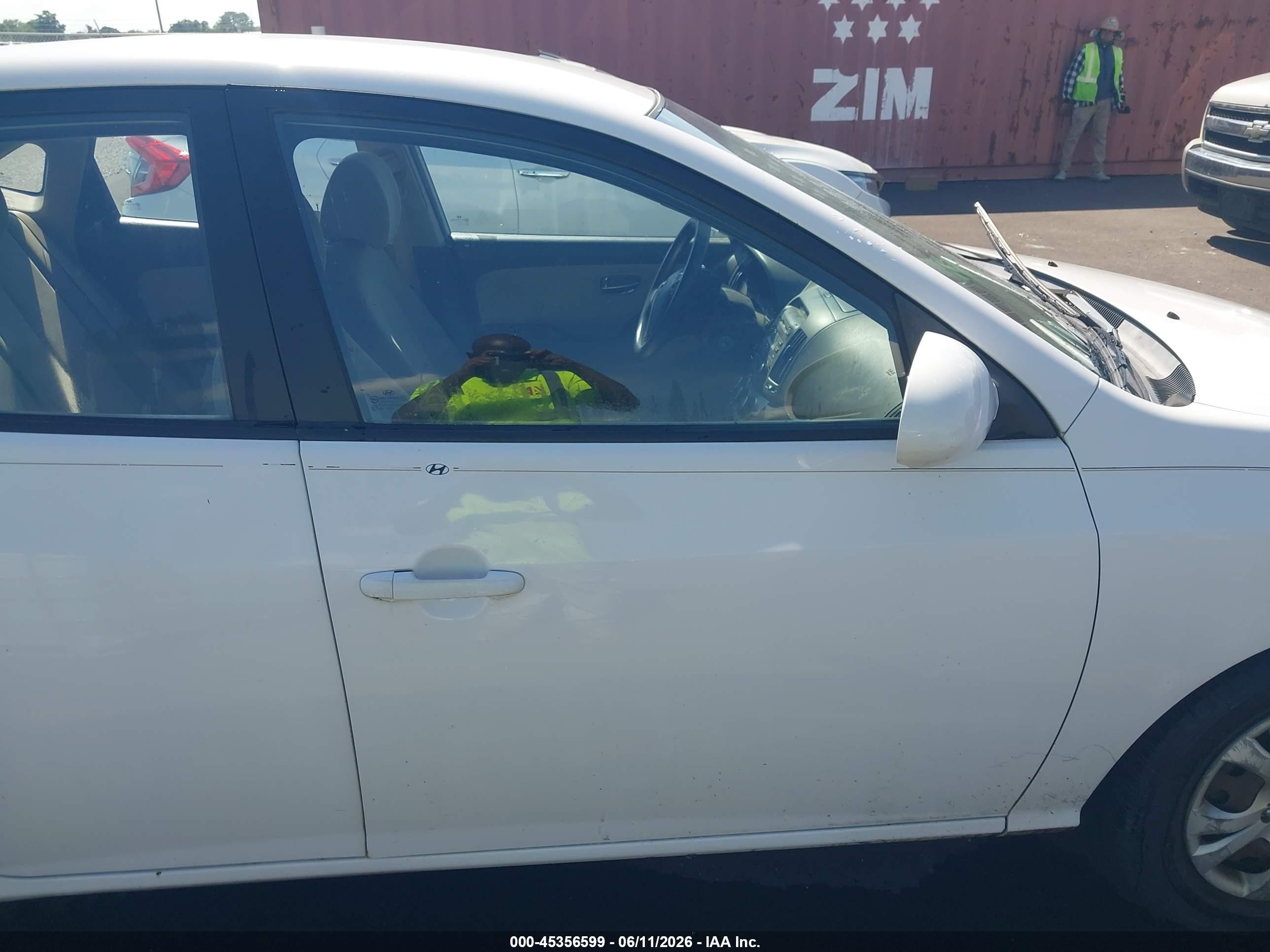 2010 Hyundai Elantra Gls White vin: KMHDU4AD8AU865643