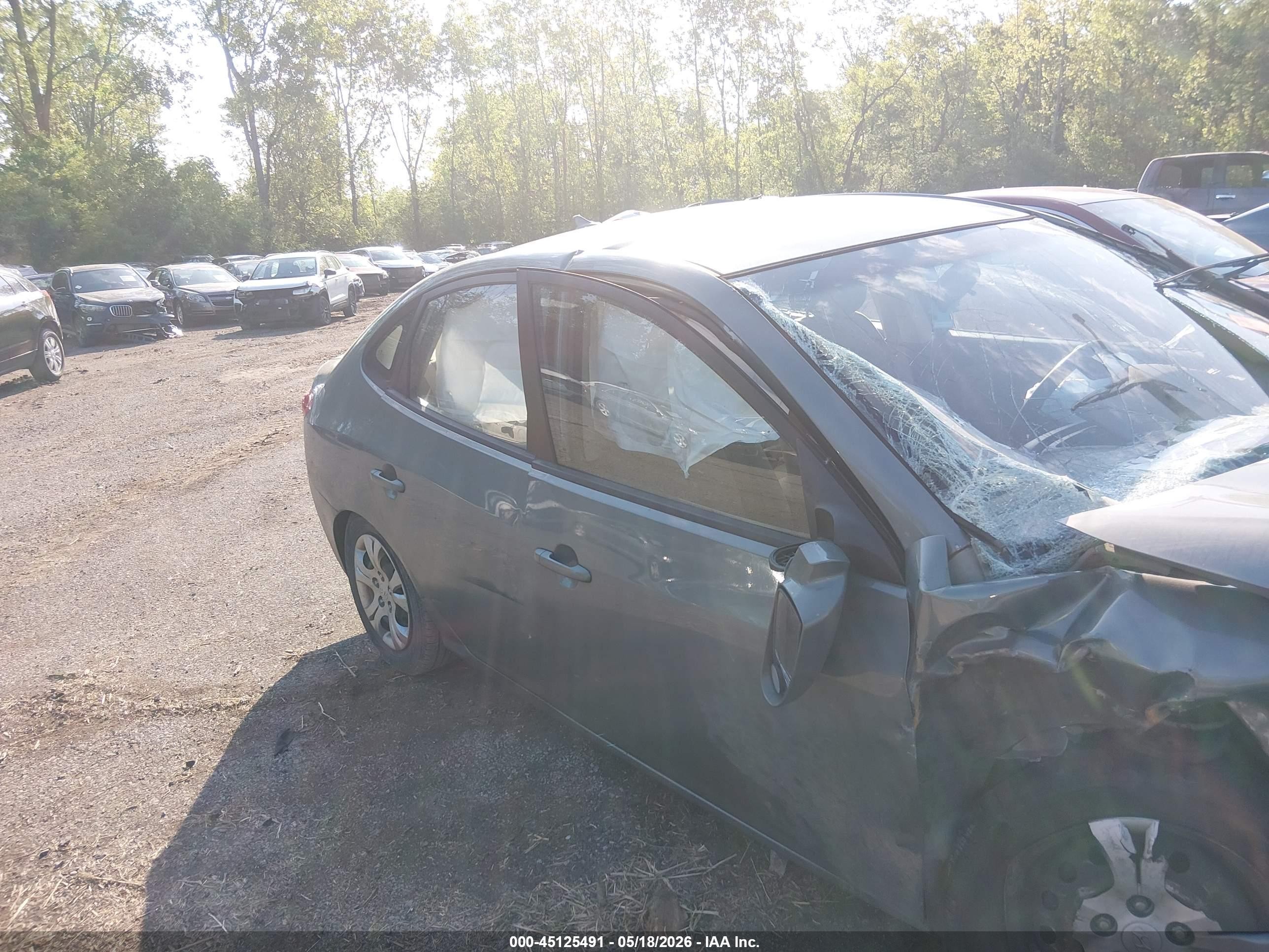 2010 Hyundai Elantra Gls Gray vin: KMHDU4AD8AU906238