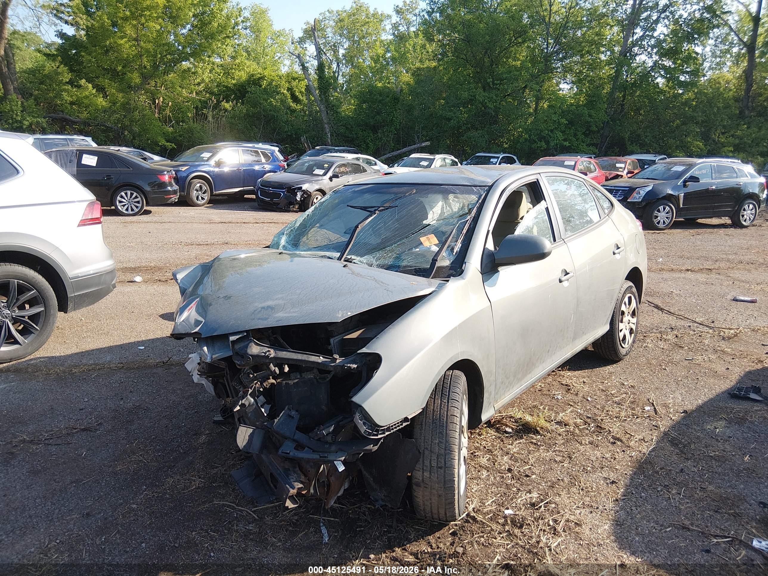 2010 Hyundai Elantra Gls Gray vin: KMHDU4AD8AU906238