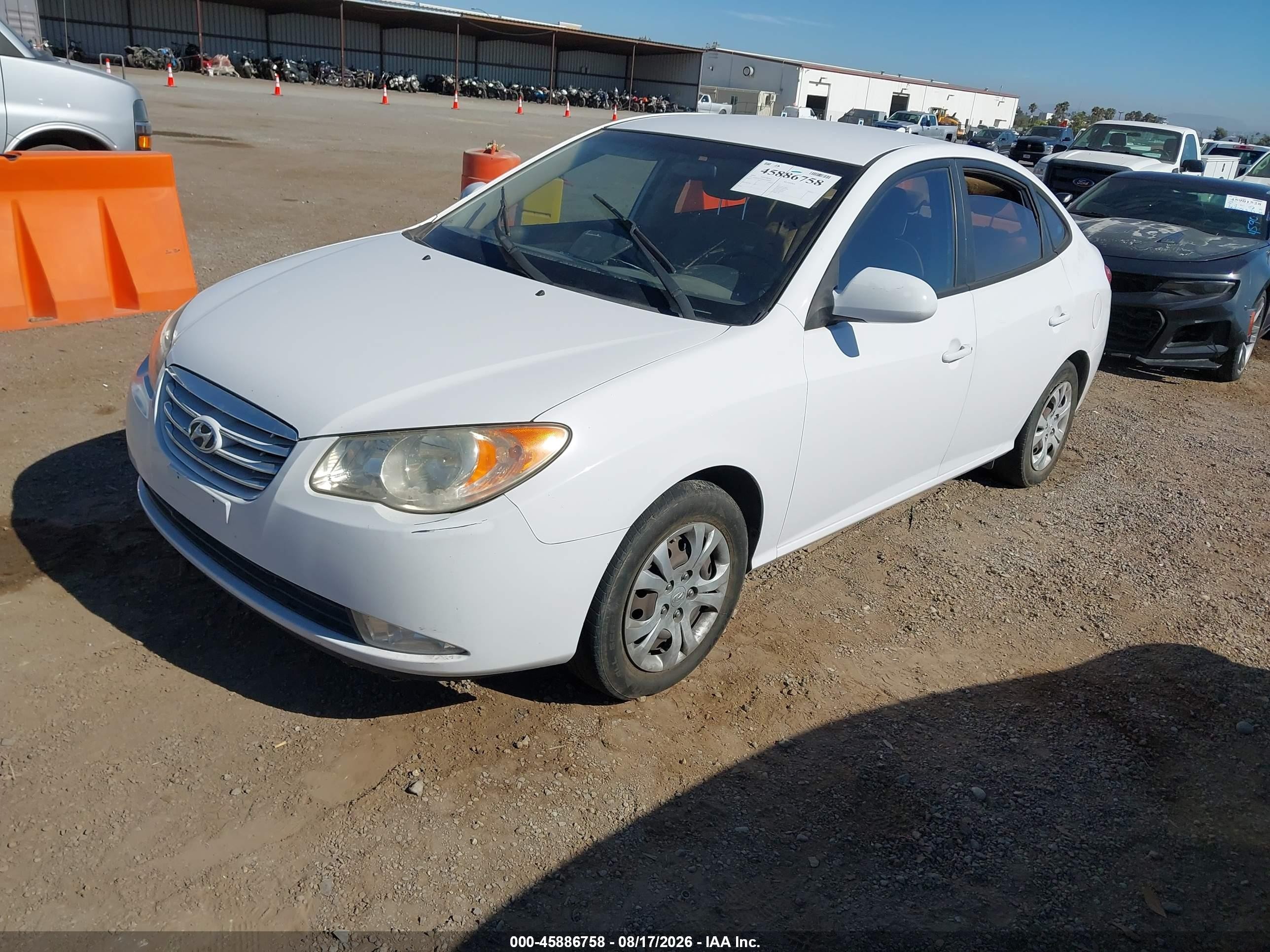 2010 Hyundai Elantra Gls White vin: KMHDU4AD8AU968481