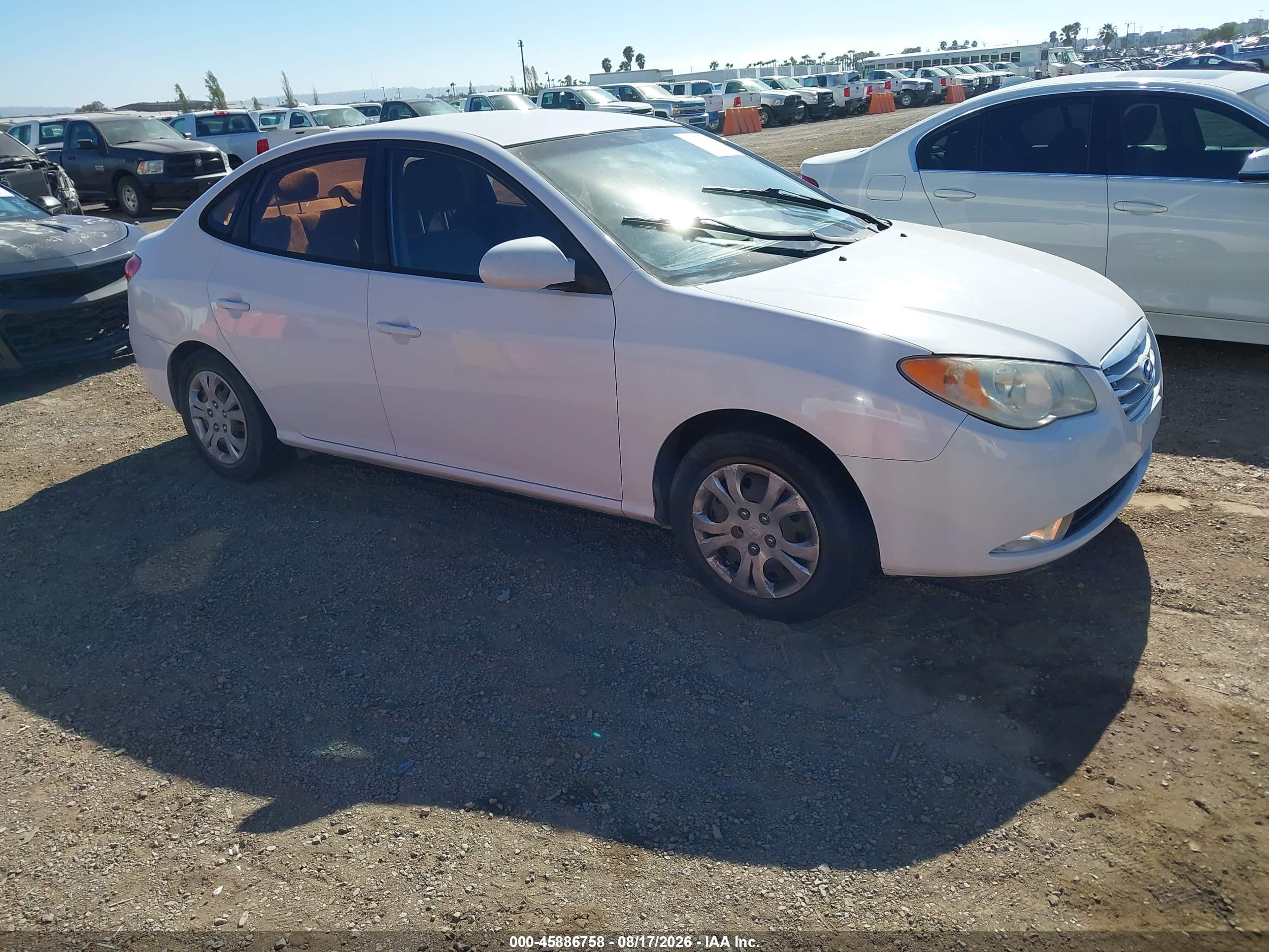2010 Hyundai Elantra Gls White vin: KMHDU4AD8AU968481
