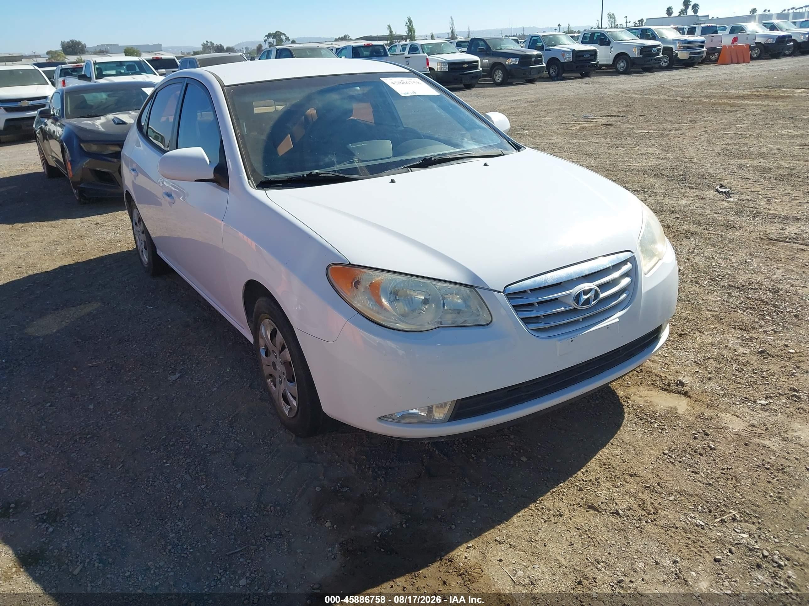 2010 Hyundai Elantra Gls White vin: KMHDU4AD8AU968481