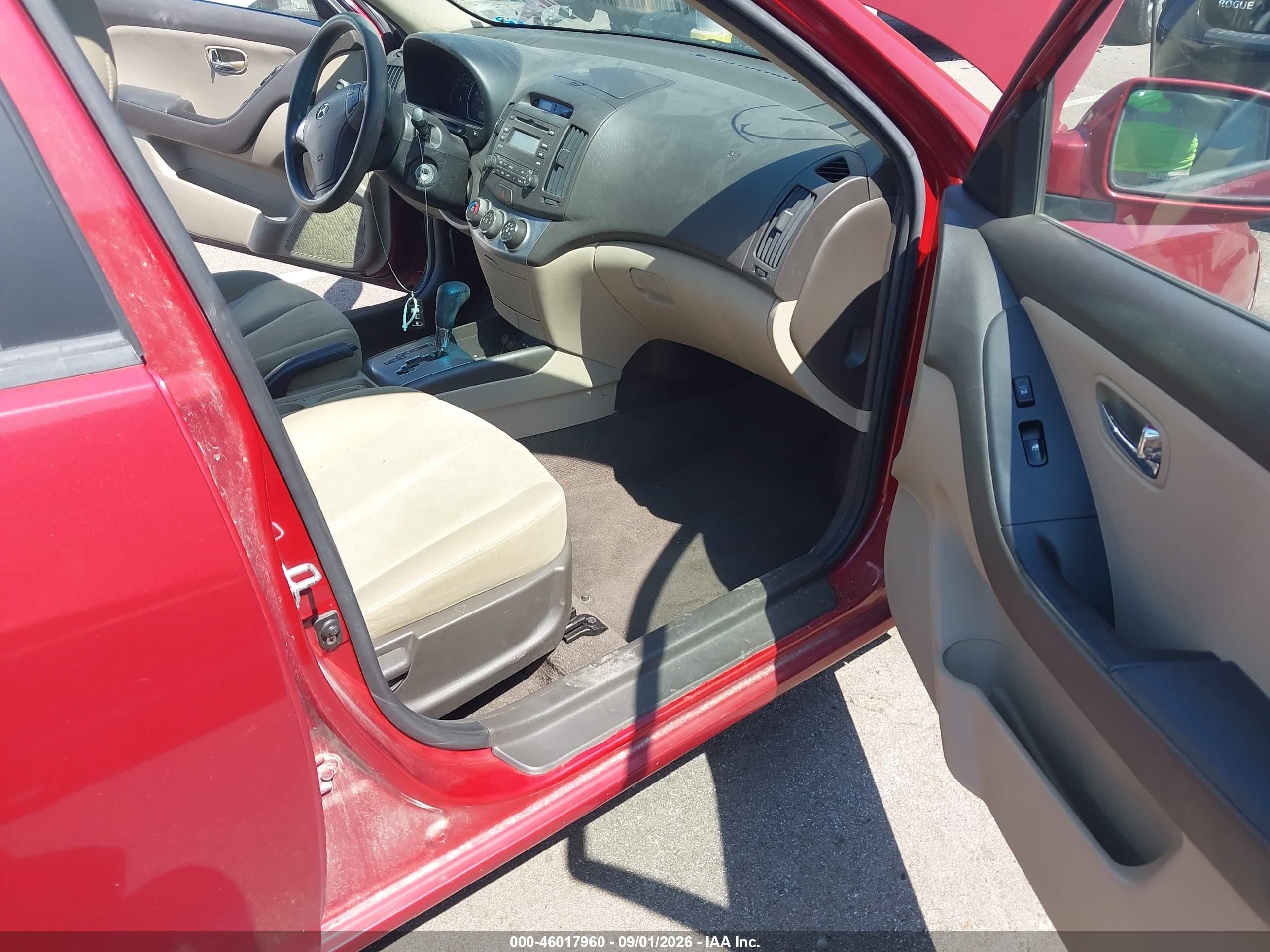 2010 Hyundai Elantra Gls Burgundy vin: KMHDU4AD9AU118715
