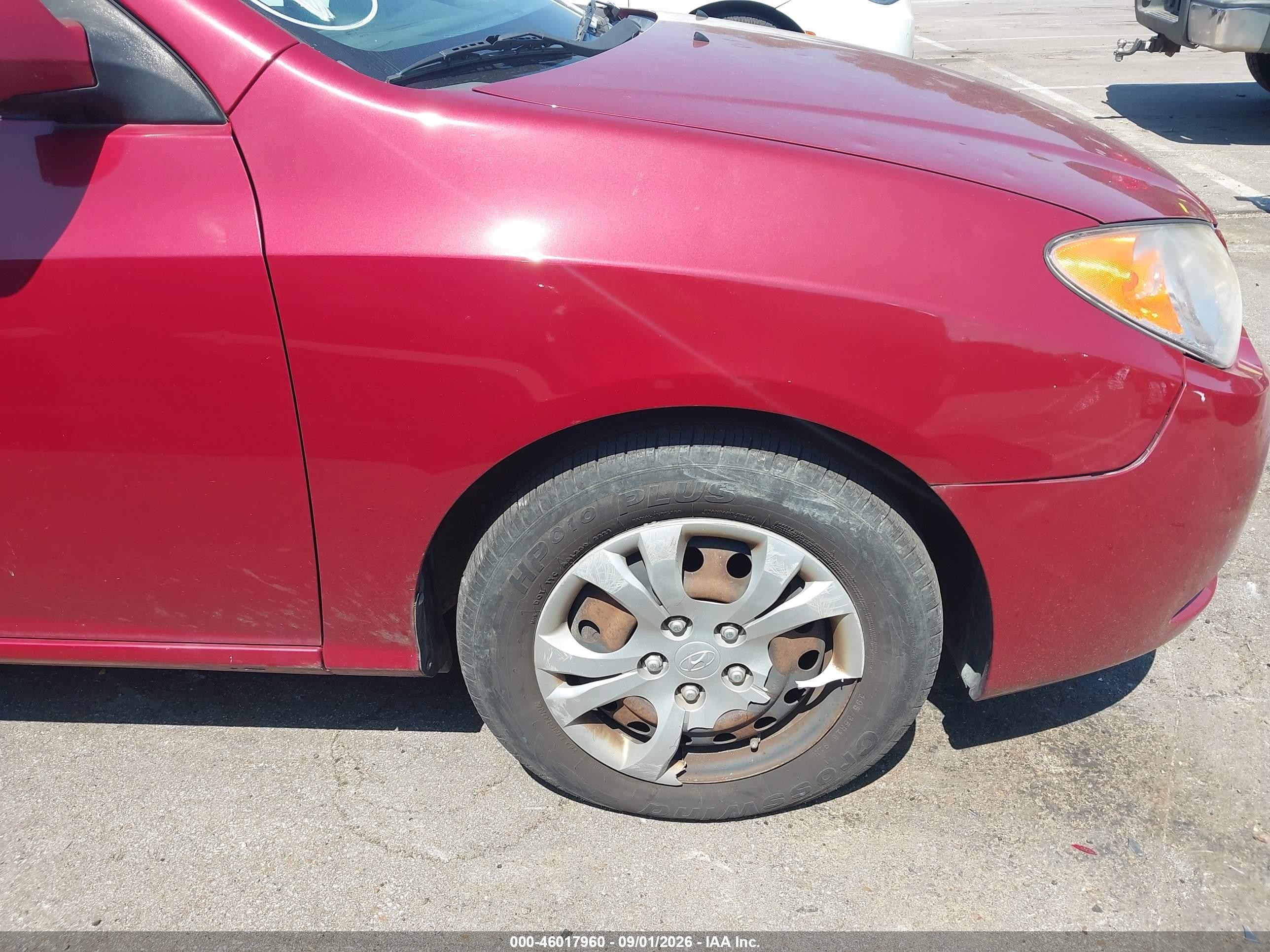 2010 Hyundai Elantra Gls Burgundy vin: KMHDU4AD9AU118715