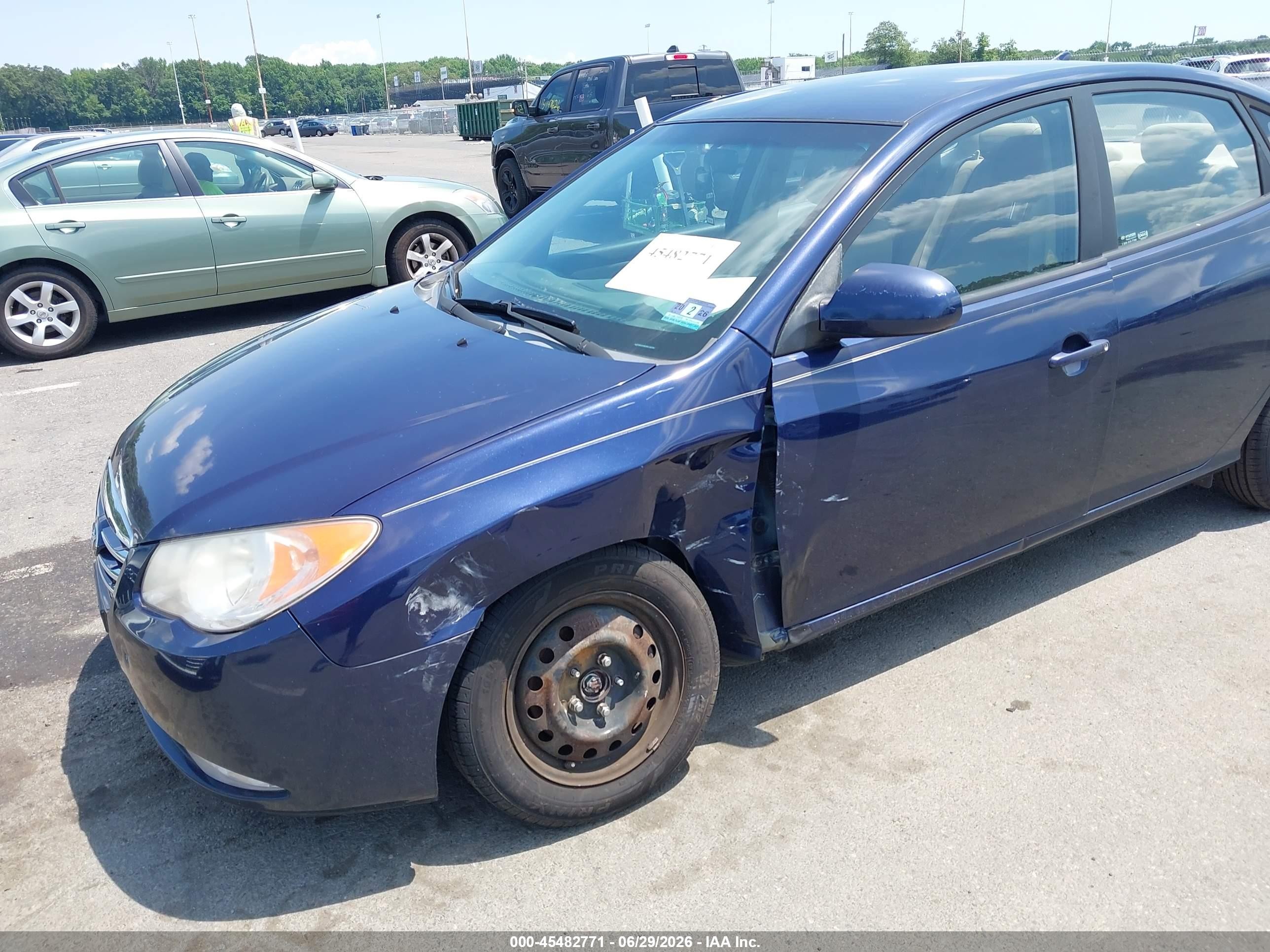 2010 Hyundai Elantra Gls Blue vin: KMHDU4AD9AU183340