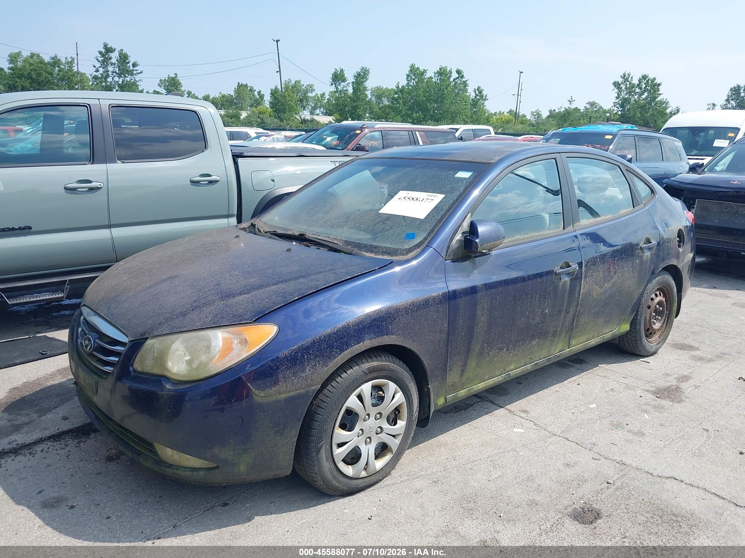 2010 Hyundai Elantra Gls Синий vin: KMHDU4AD9AU866137