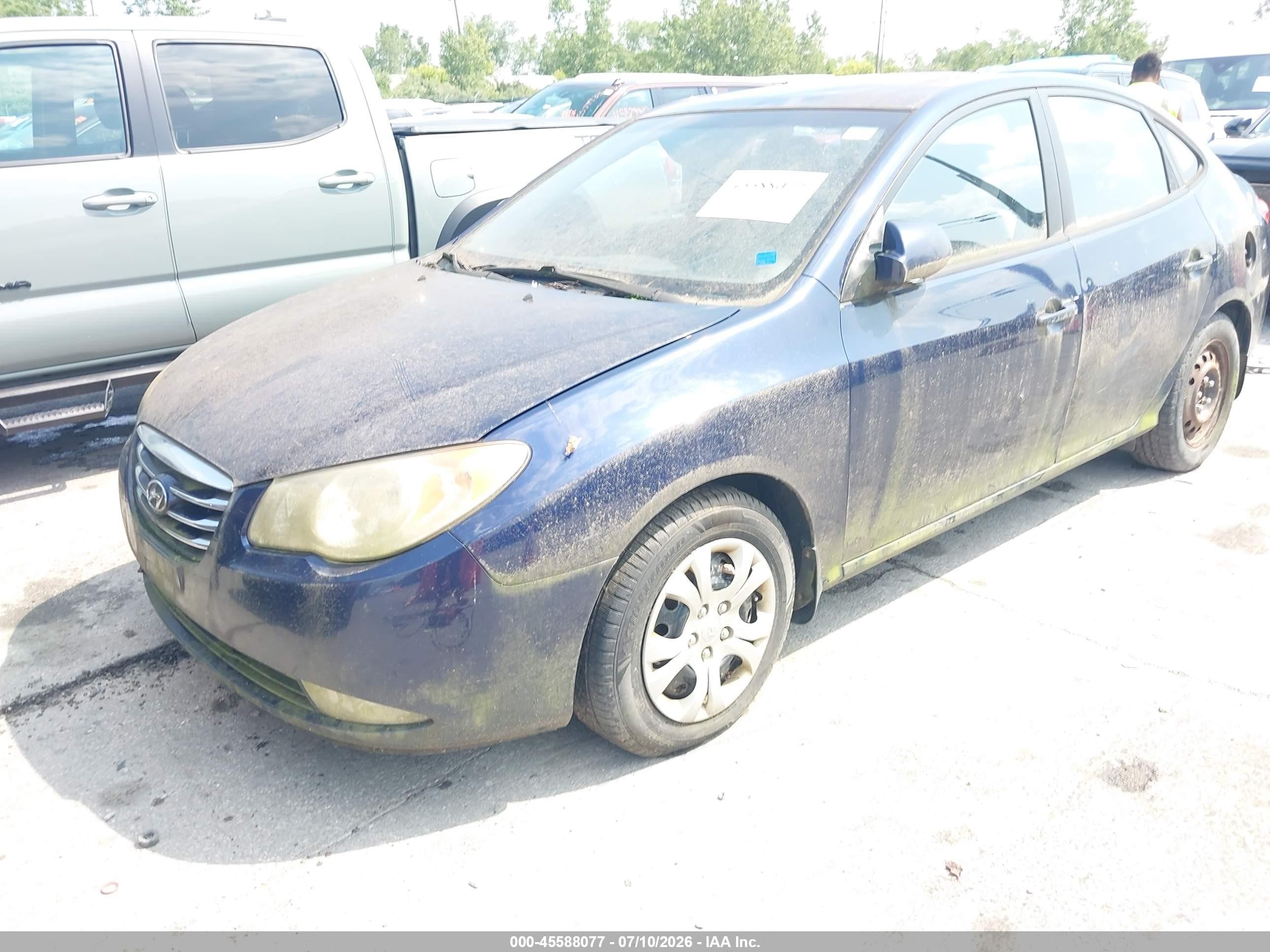 2010 Hyundai Elantra Gls Синий vin: KMHDU4AD9AU866137