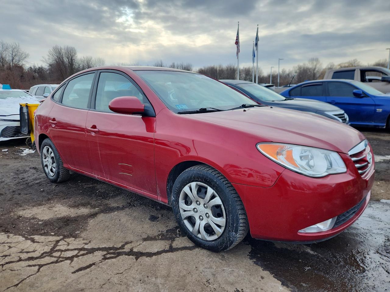 2010 Hyundai Elantra Gls Red vin: KMHDU4AD9AU883147