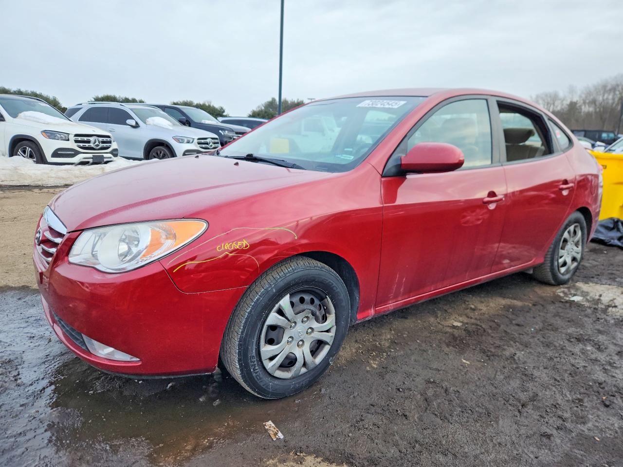 2010 Hyundai Elantra Gls Red vin: KMHDU4AD9AU883147