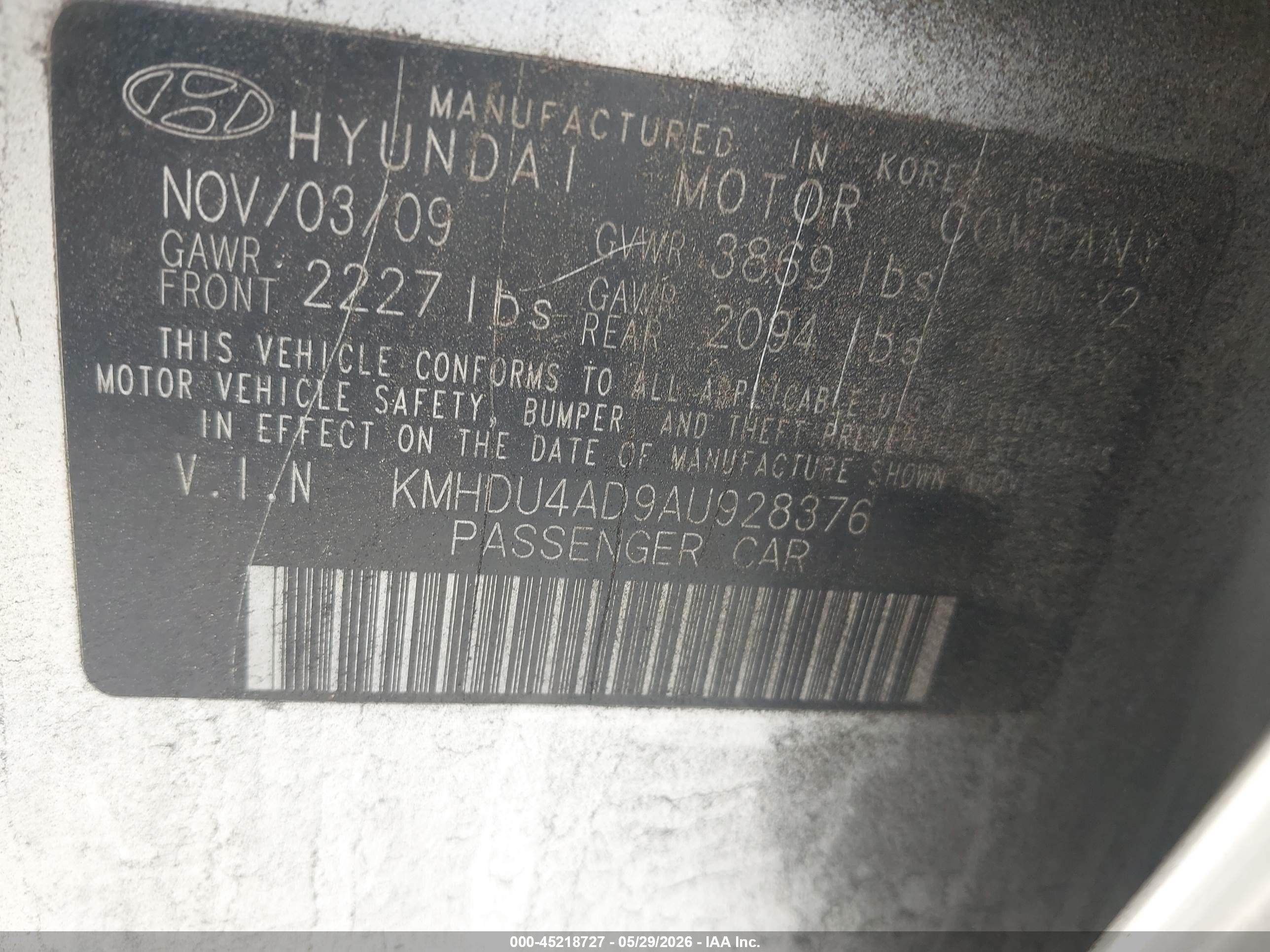 2010 Hyundai Elantra Gls Silver vin: KMHDU4AD9AU928376