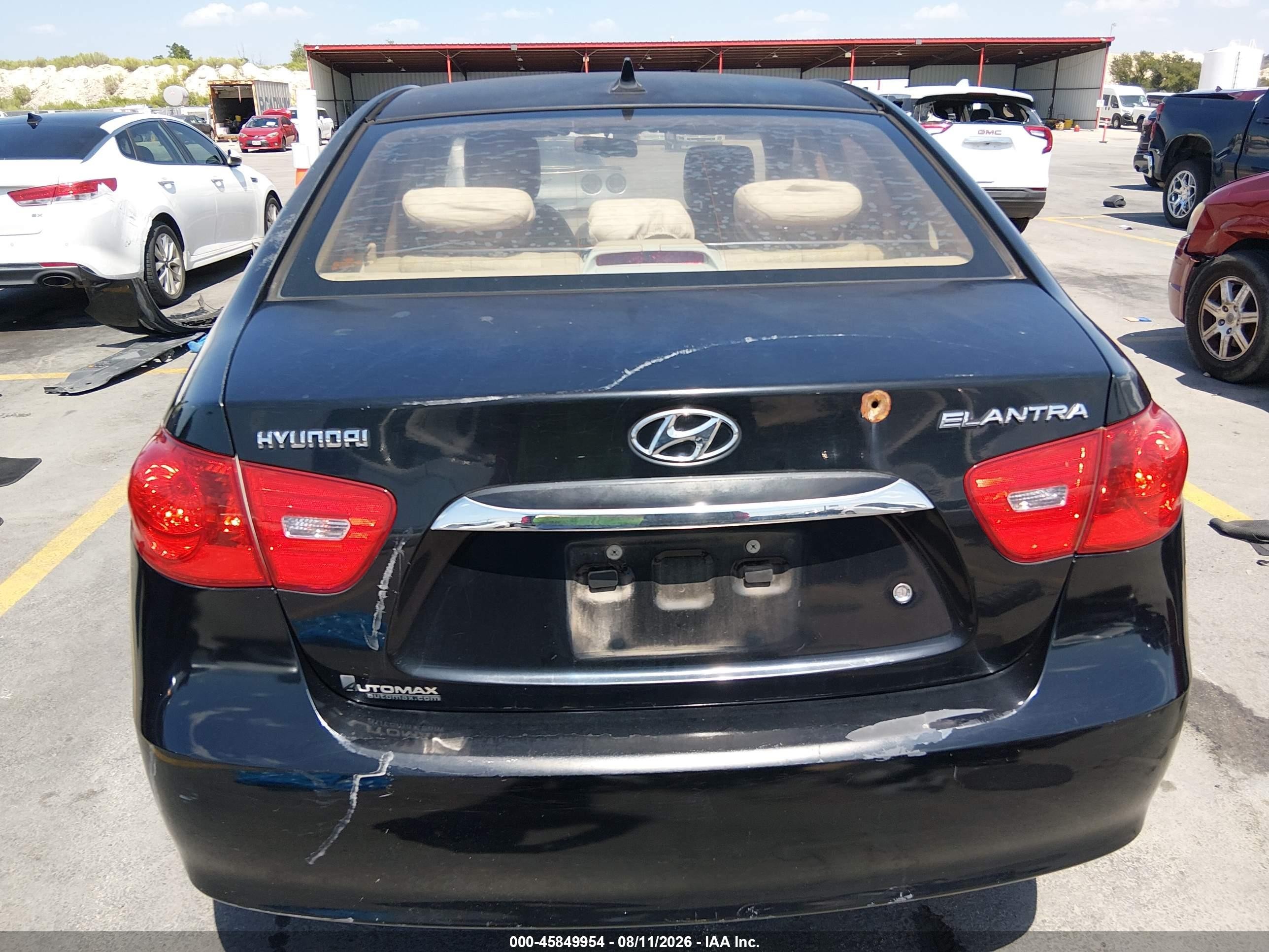 2010 Hyundai Elantra Gls Black vin: KMHDU4AD9AU972863