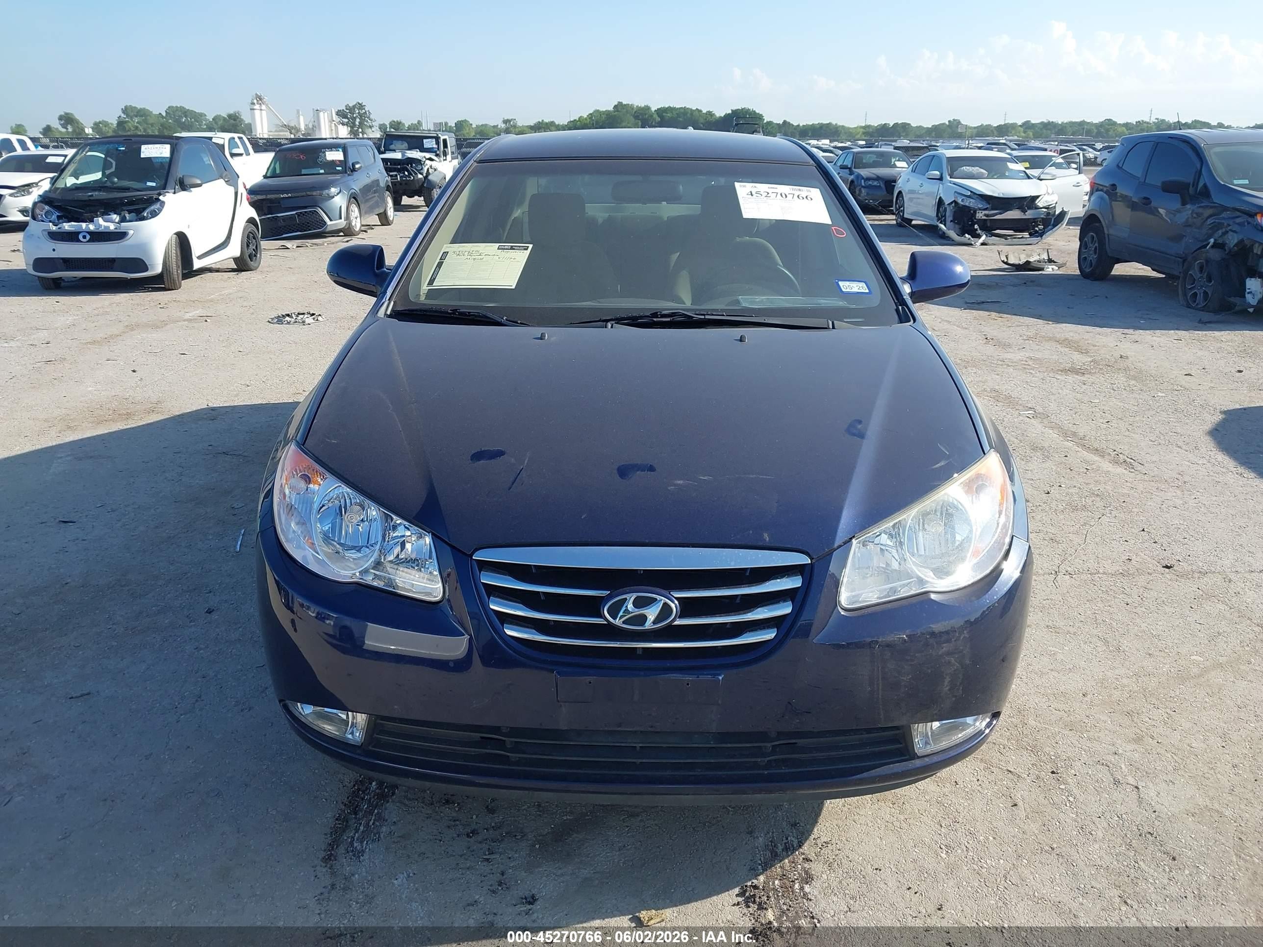 2010 Hyundai Elantra Gls Blue vin: KMHDU4AD9AU980445