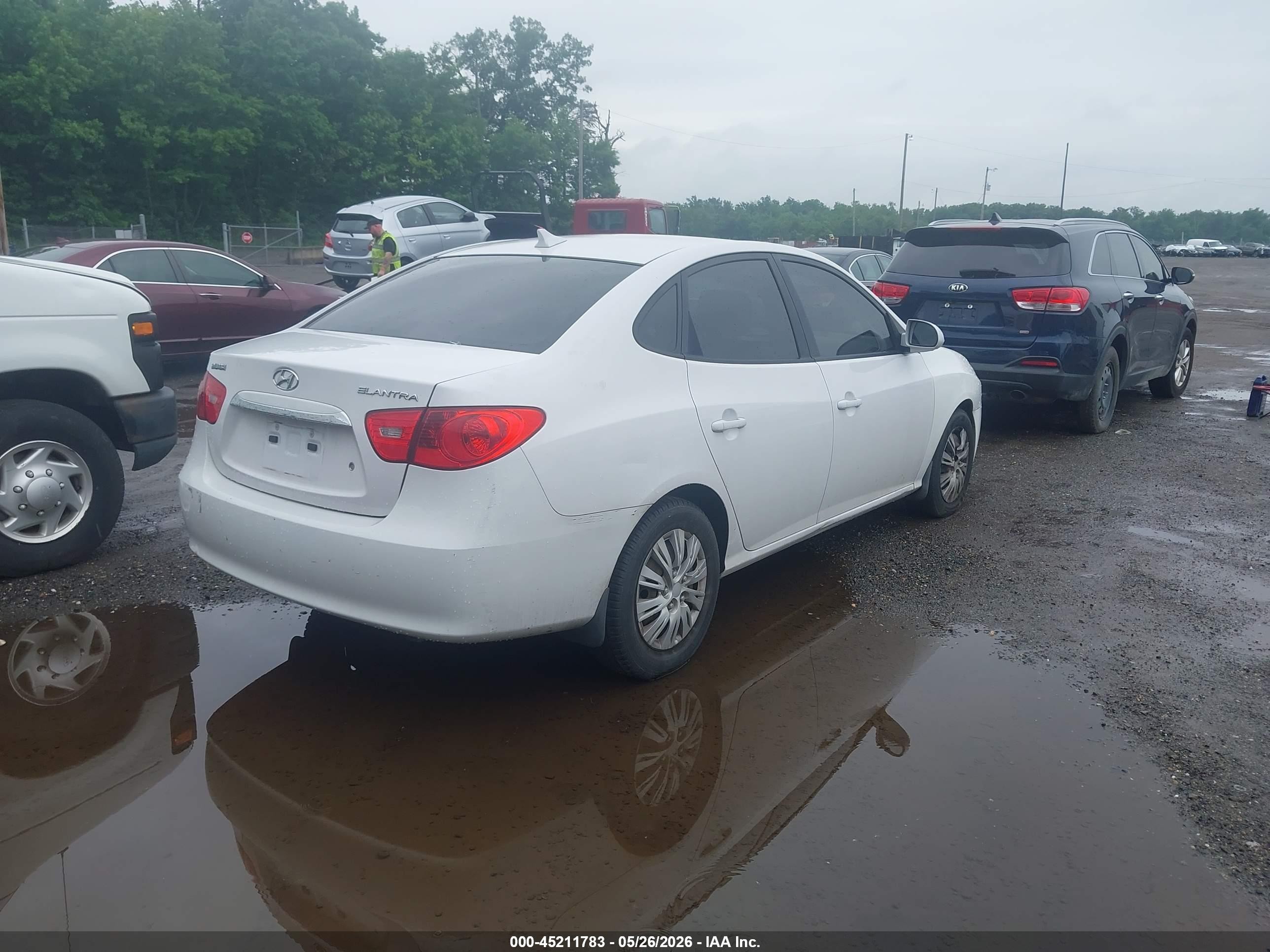 2010 Hyundai Elantra Gls White vin: KMHDU4ADXAU016128