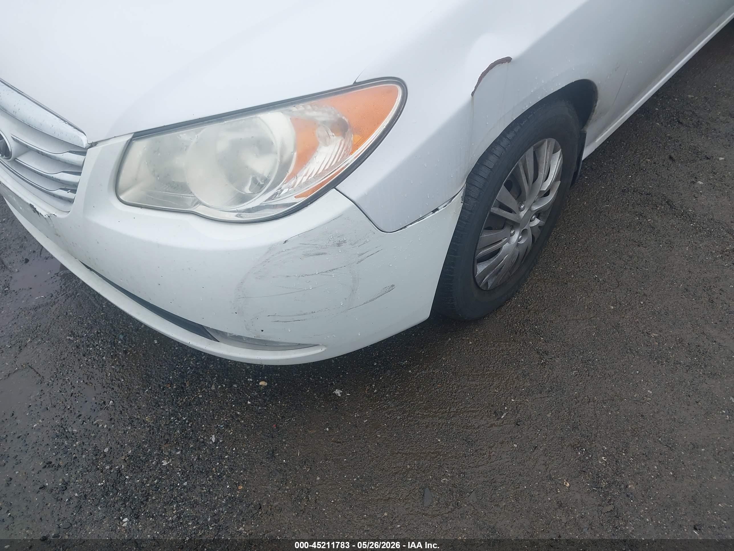 2010 Hyundai Elantra Gls White vin: KMHDU4ADXAU016128