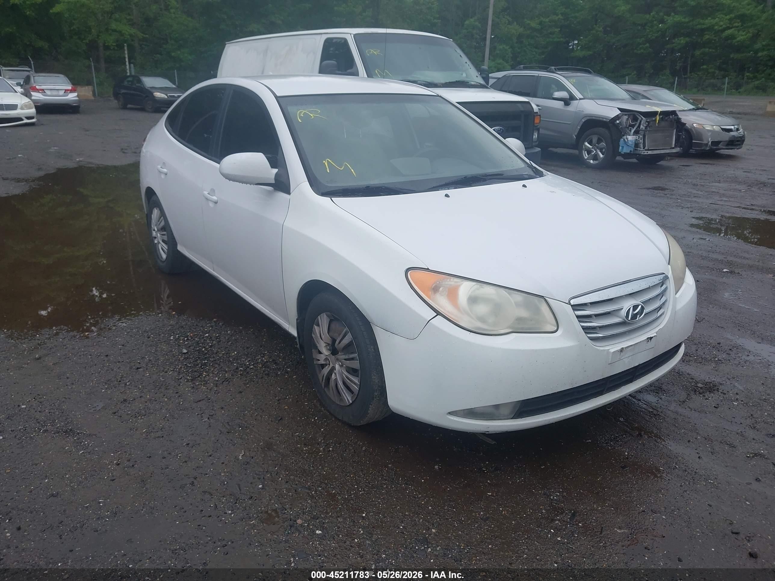2010 Hyundai Elantra Gls White vin: KMHDU4ADXAU016128