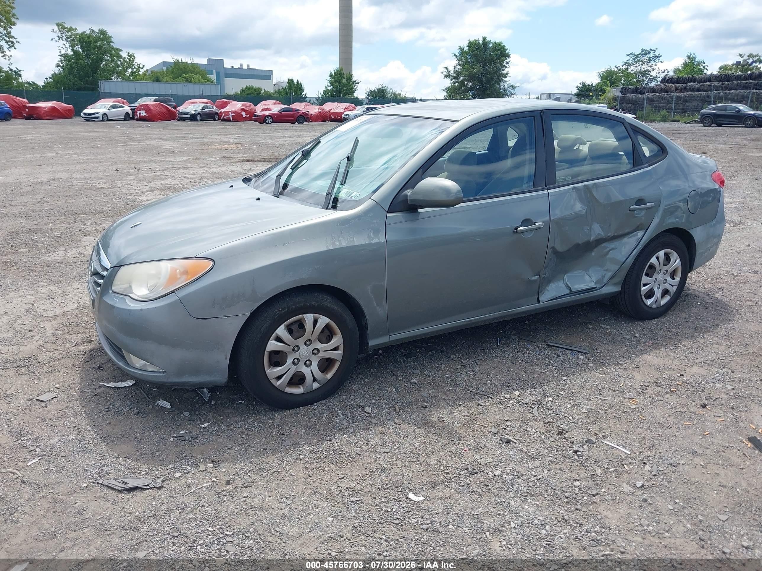 2010 Hyundai Elantra Gls Gray vin: KMHDU4ADXAU144014