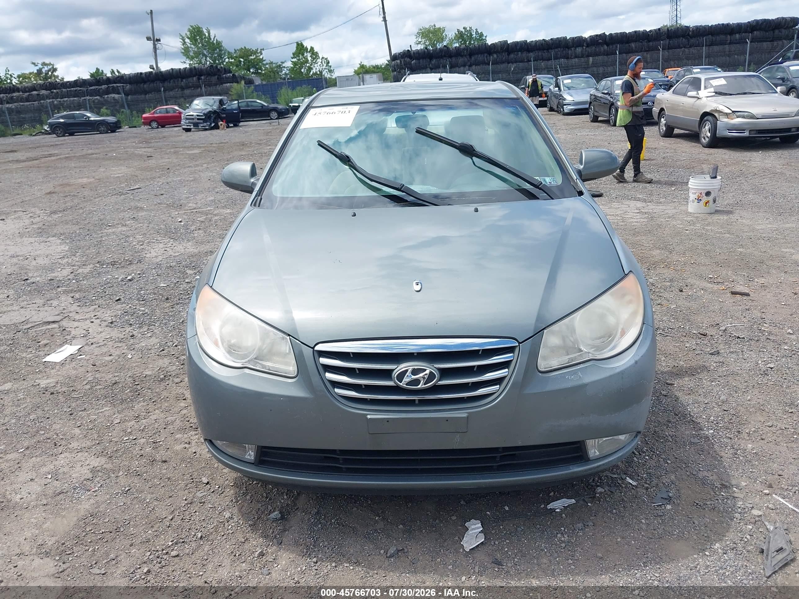 2010 Hyundai Elantra Gls Gray vin: KMHDU4ADXAU144014