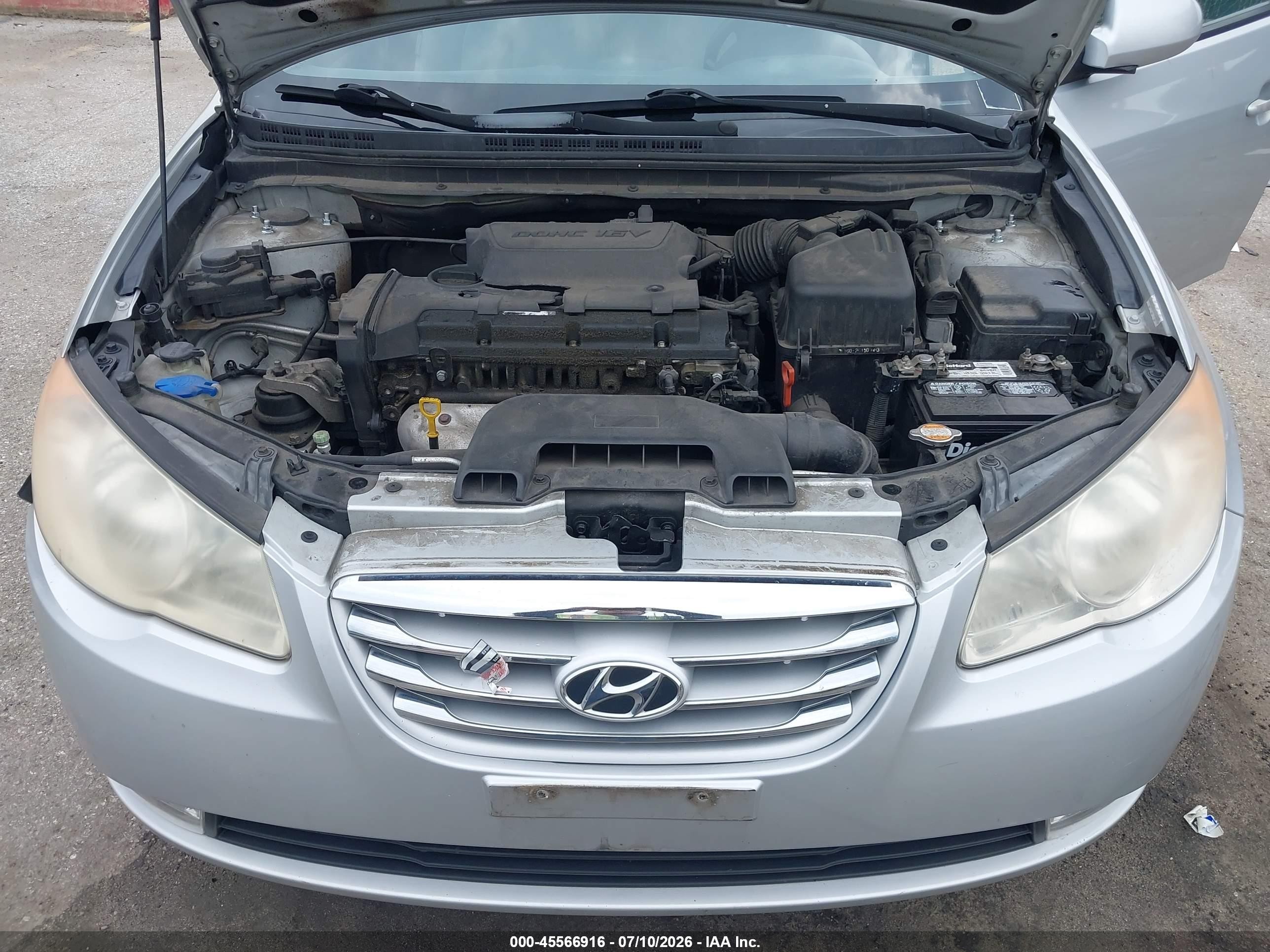2010 Hyundai Elantra Gls Серебряный vin: KMHDU4ADXAU168457