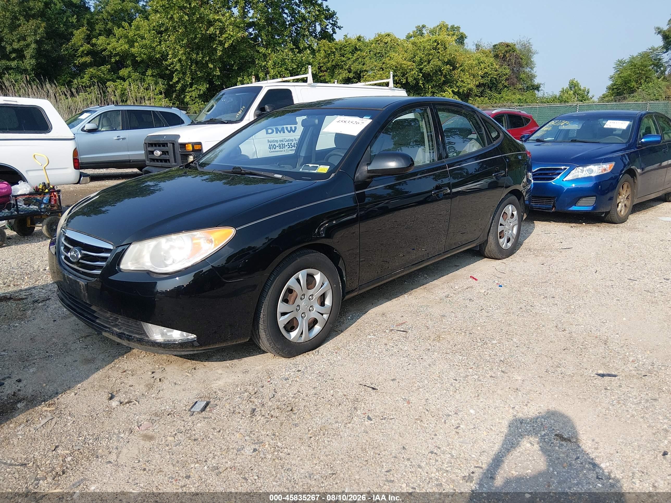 2010 Hyundai Elantra Gls Black vin: KMHDU4ADXAU189955