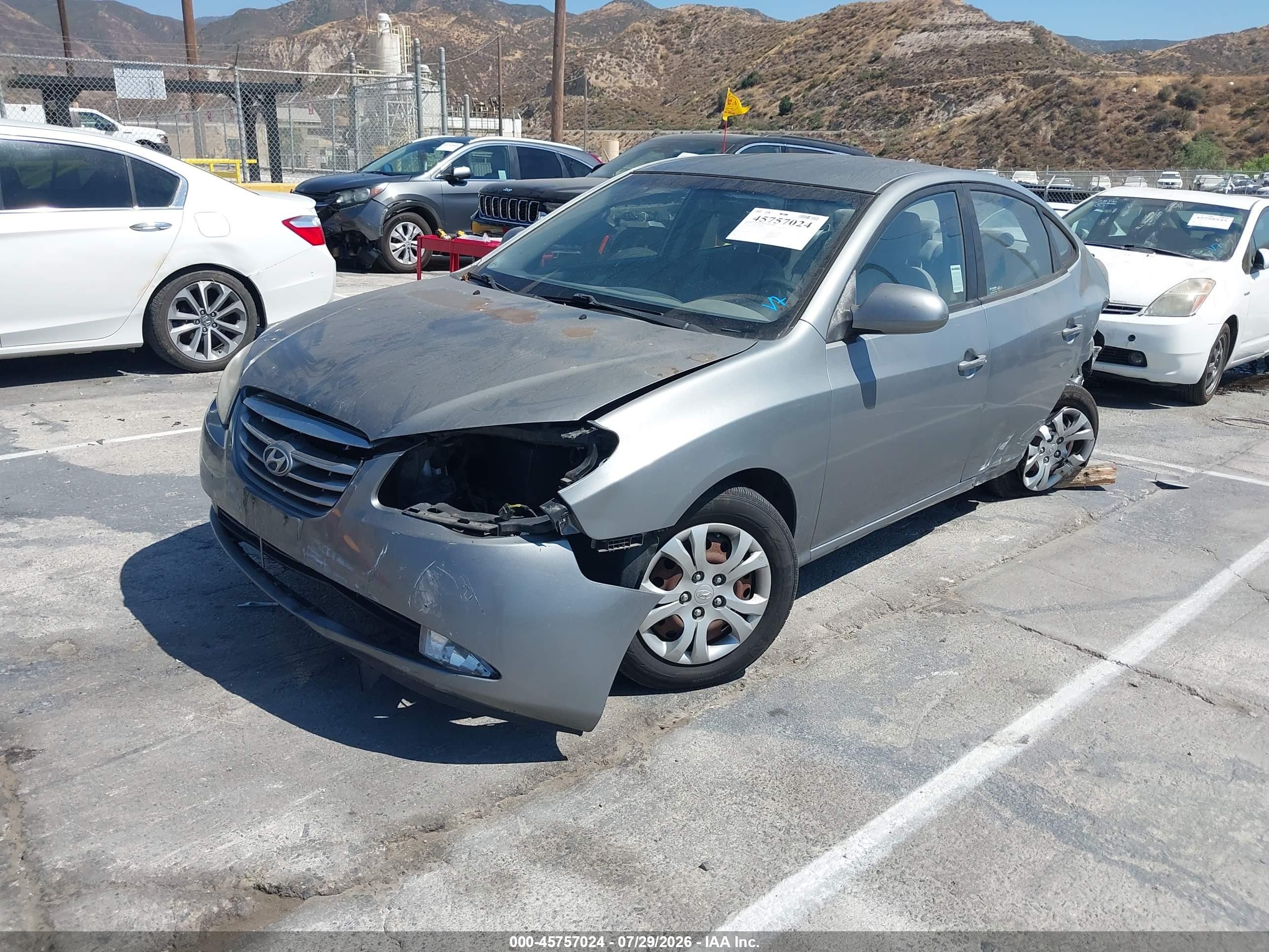 2010 Hyundai Elantra Blue/gls/se Silver vin: KMHDU4ADXAU191012
