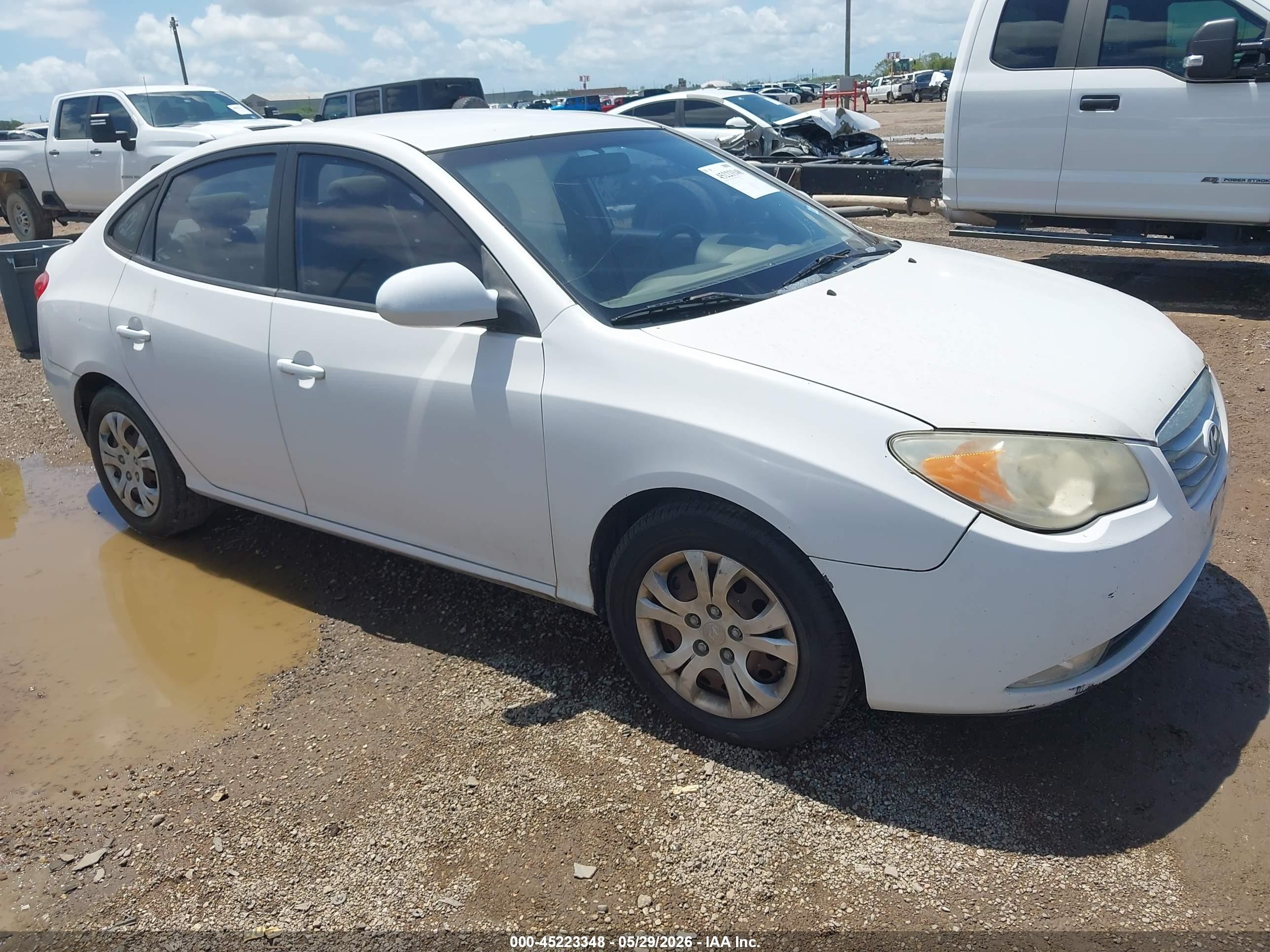 2010 Hyundai Elantra Gls Белый vin: KMHDU4ADXAU198641