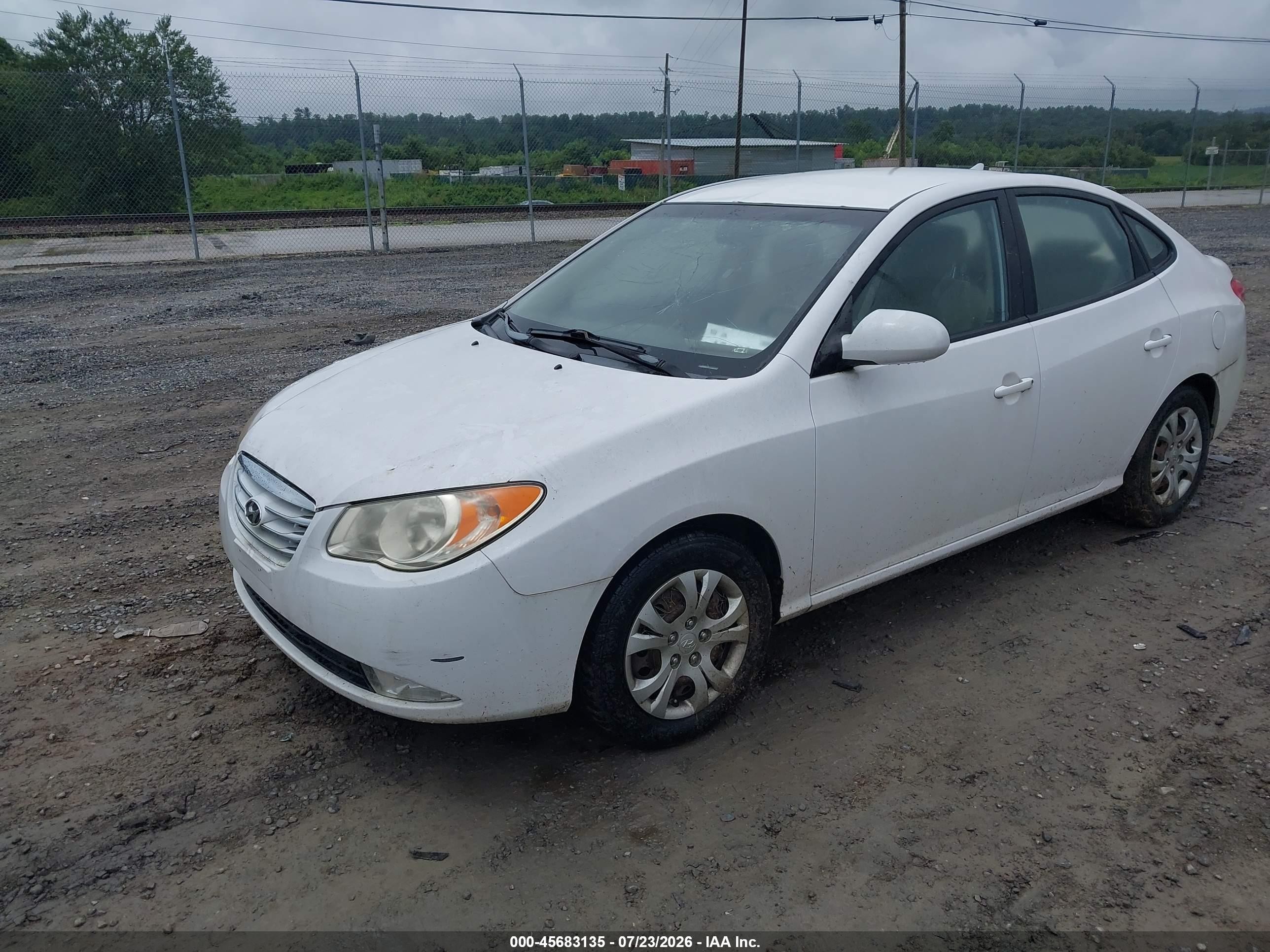2010 Hyundai Elantra Gls Белый vin: KMHDU4ADXAU851467