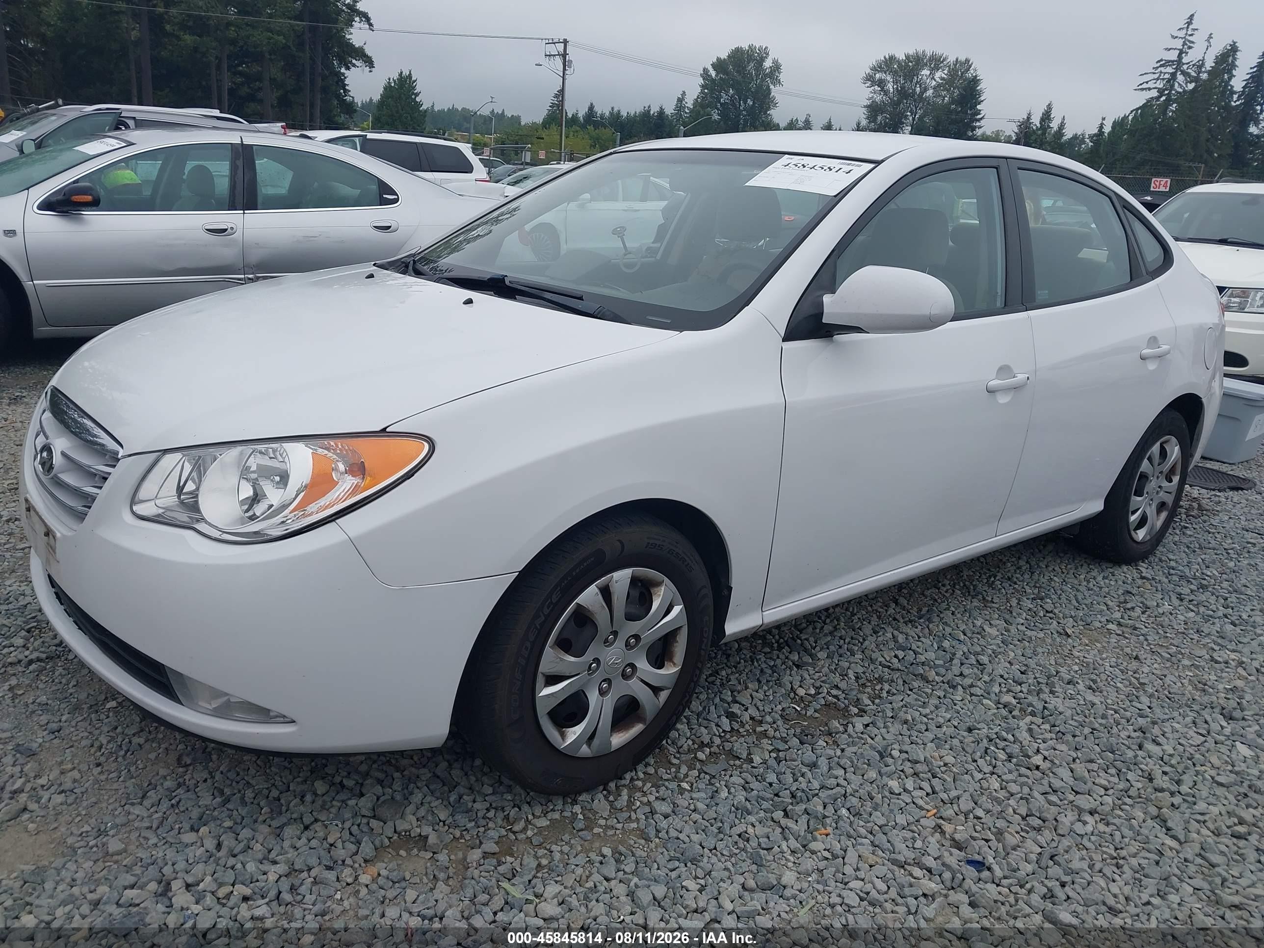 2010 Hyundai Elantra Gls White vin: KMHDU4ADXAU966182