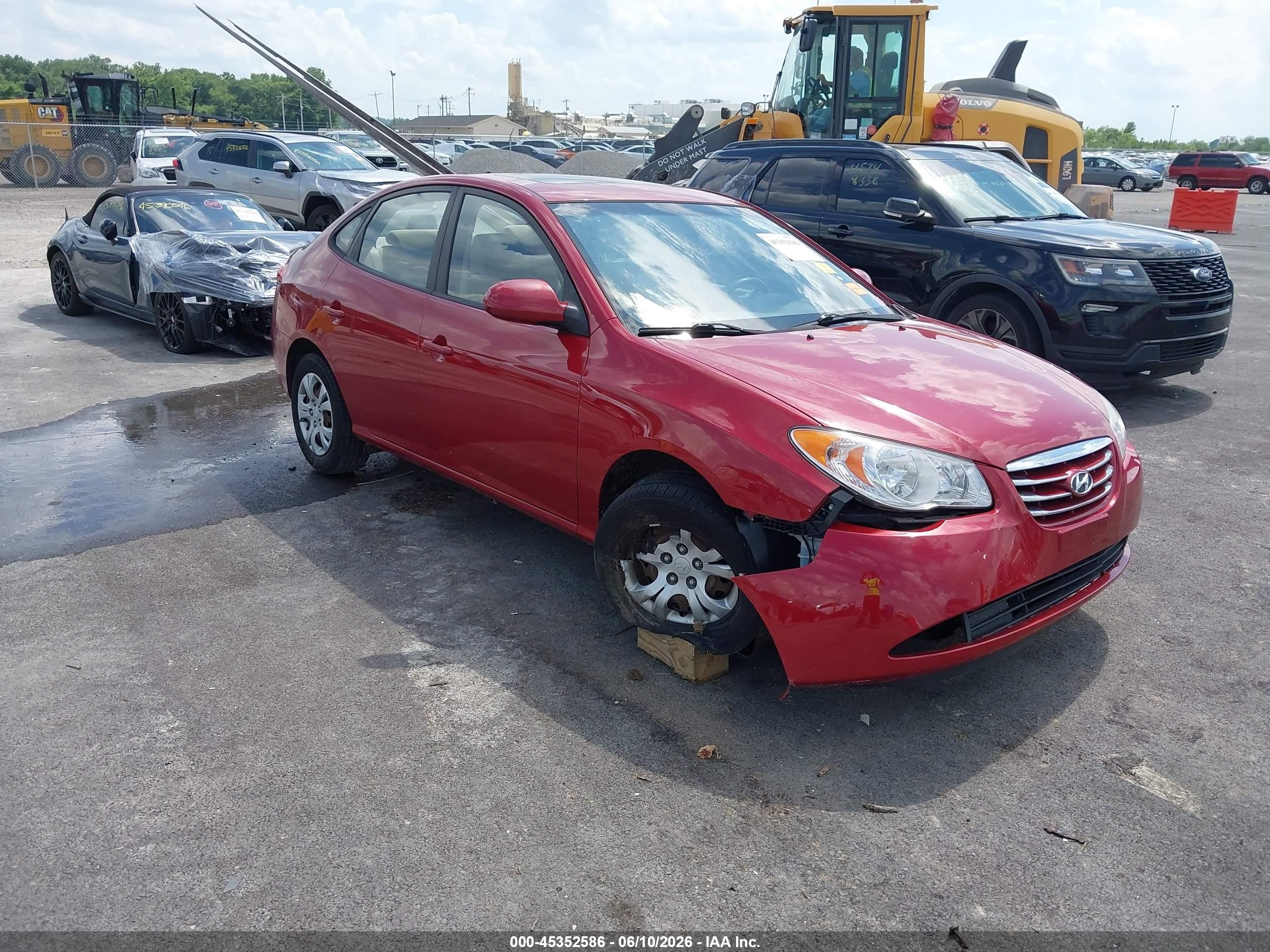 2010 Hyundai Elantra Gls Red vin: KMHDU4ADXAU984844