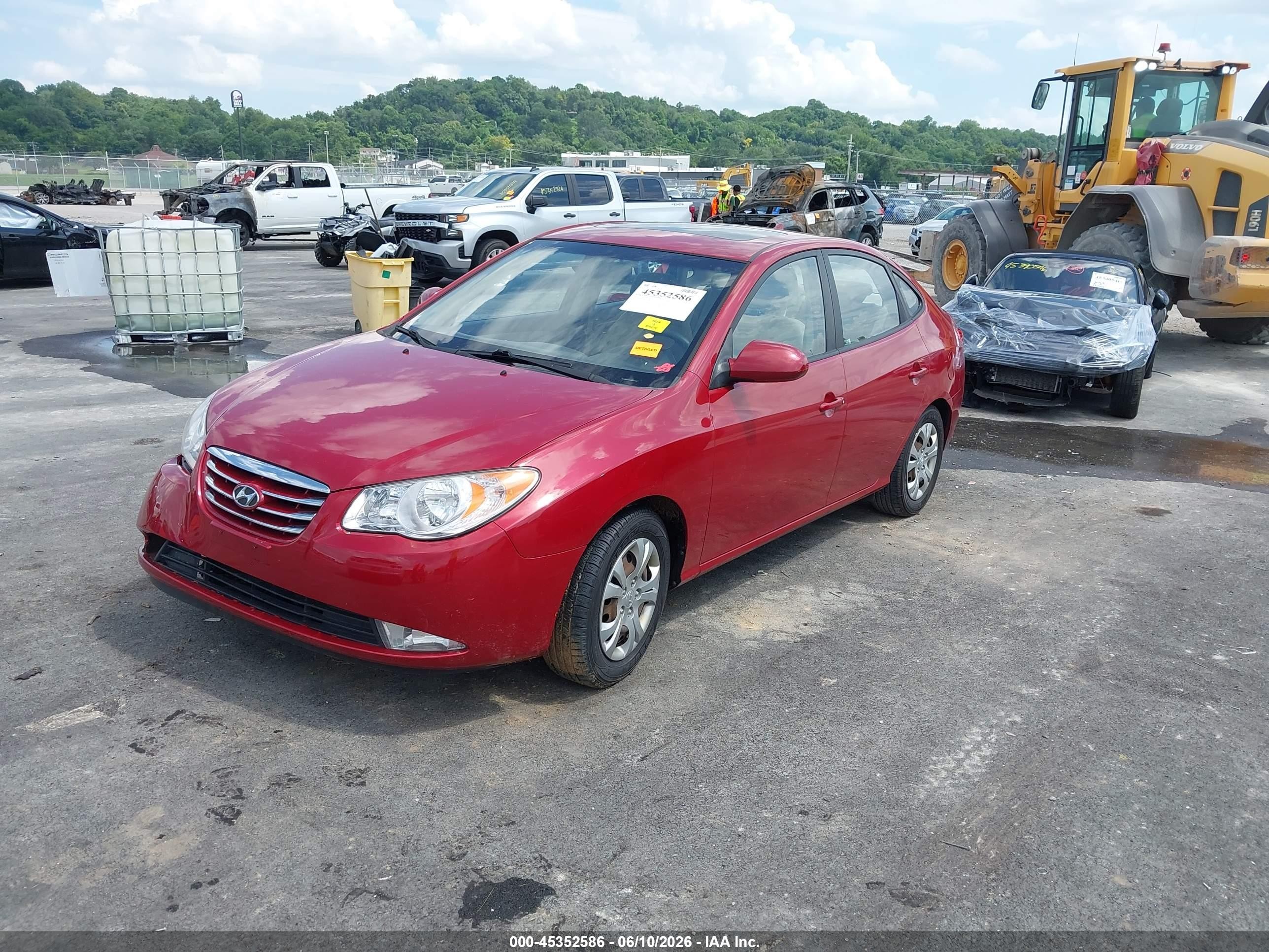 2010 Hyundai Elantra Gls Red vin: KMHDU4ADXAU984844