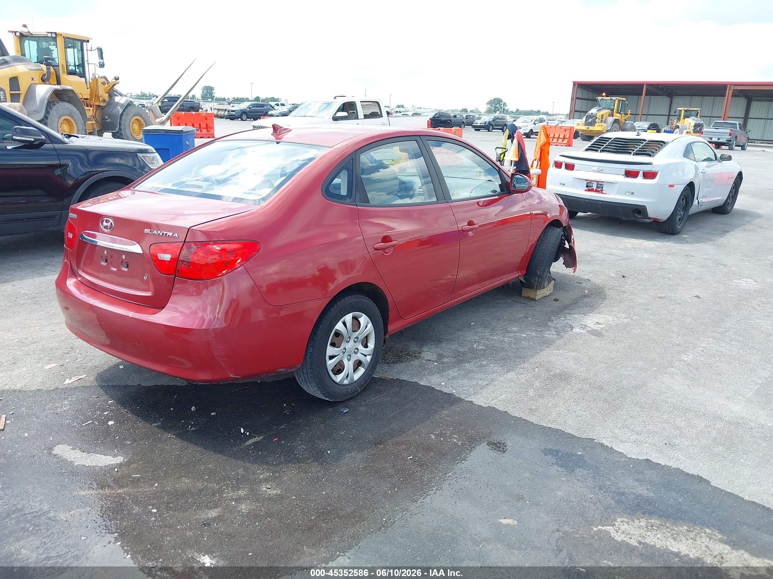 2010 Hyundai Elantra Gls Red vin: KMHDU4ADXAU984844