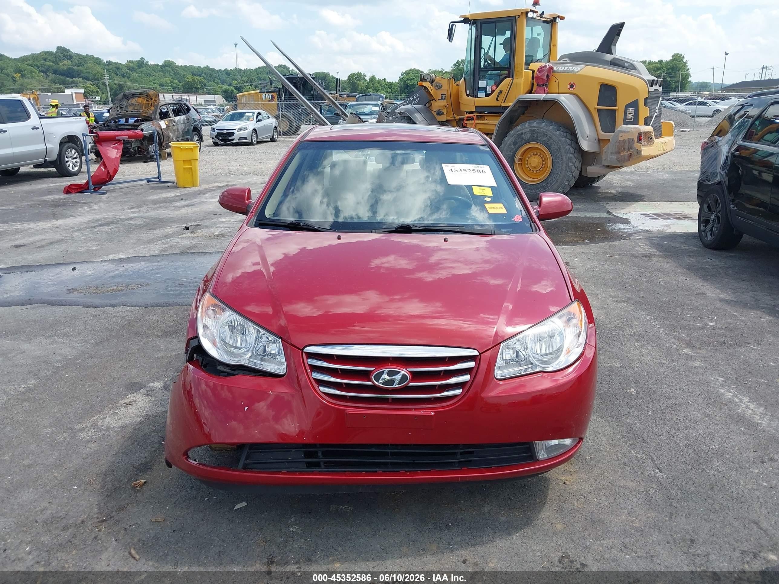 2010 Hyundai Elantra Gls Red vin: KMHDU4ADXAU984844