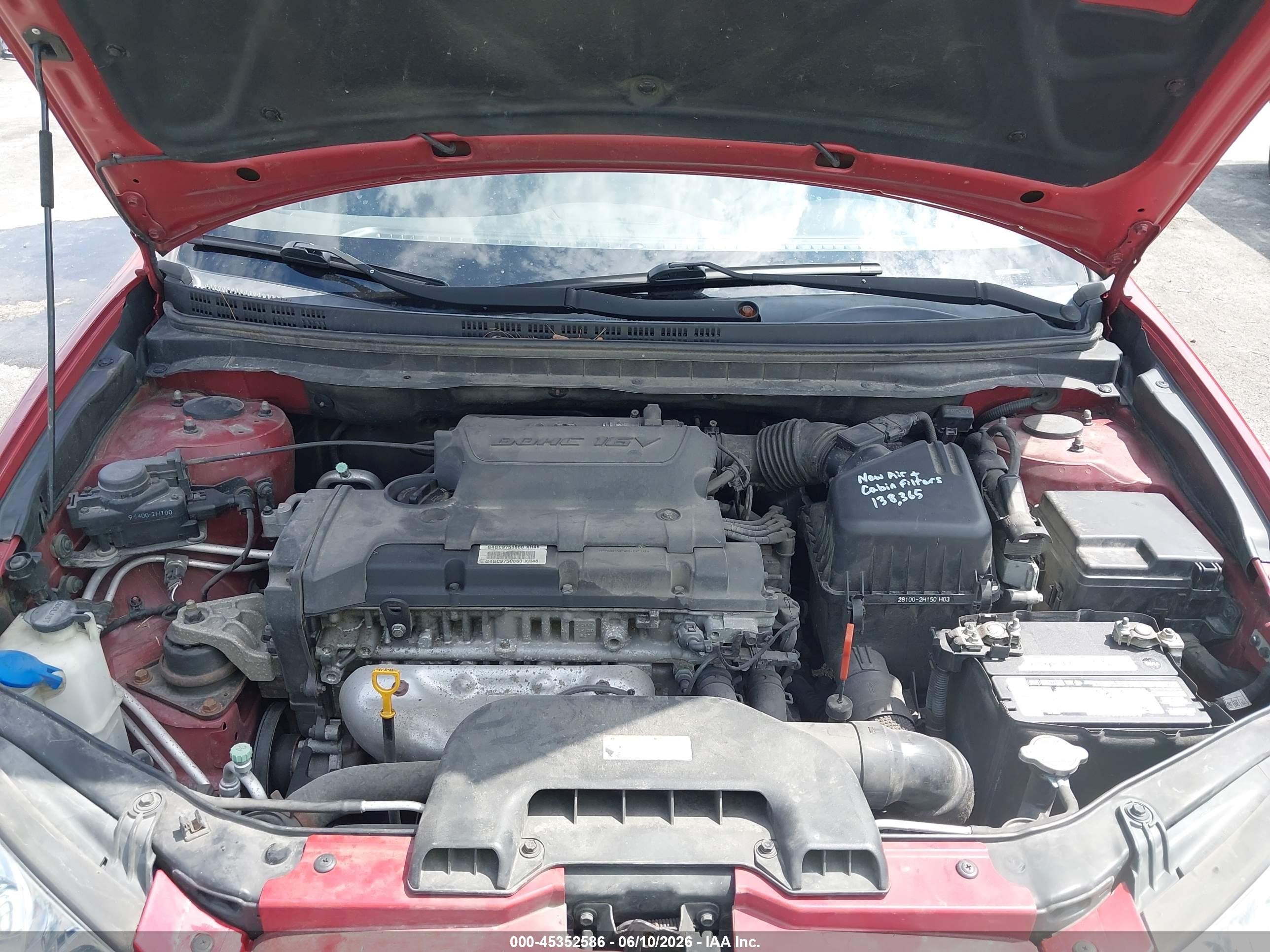 2010 Hyundai Elantra Gls Red vin: KMHDU4ADXAU984844