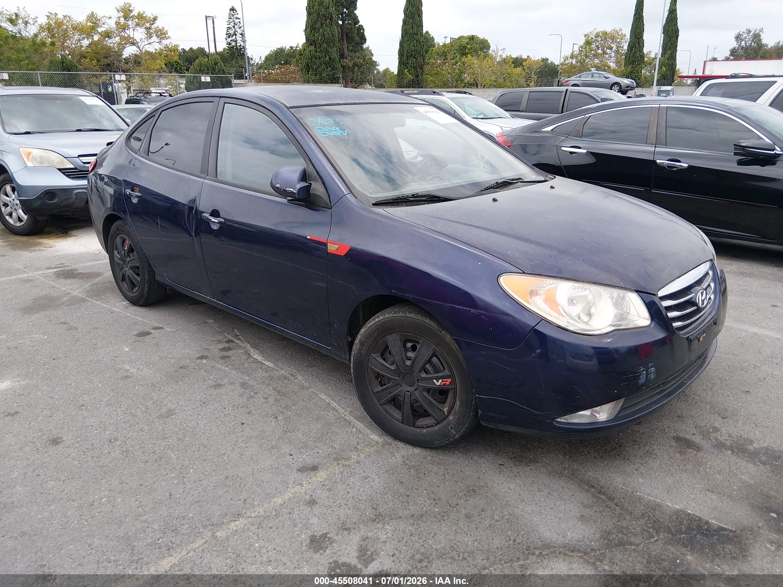 2010 Hyundai Elantra Gls Dark Blue vin: KMHDU4ADXAU991888