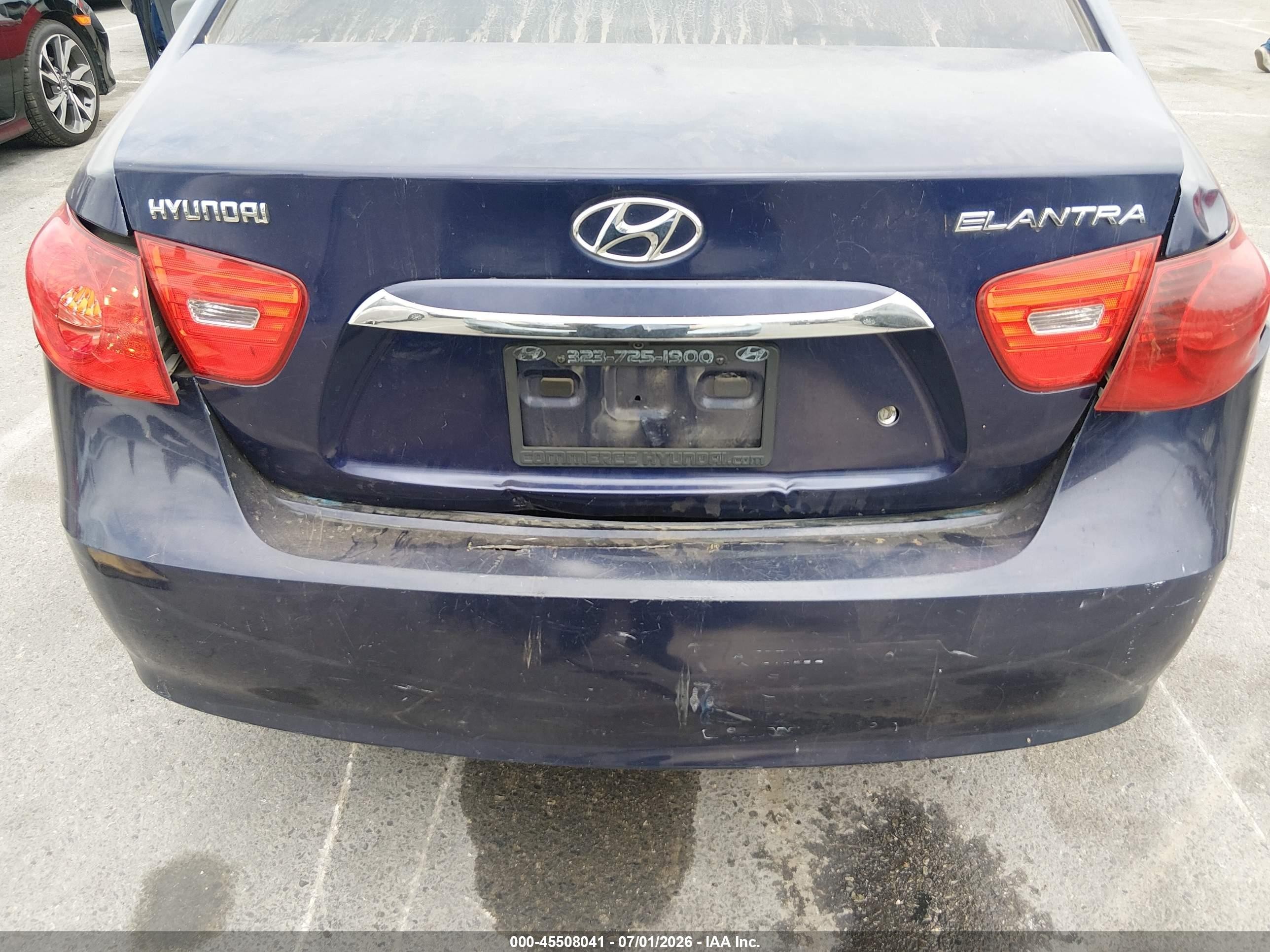 2010 Hyundai Elantra Gls Dark Blue vin: KMHDU4ADXAU991888
