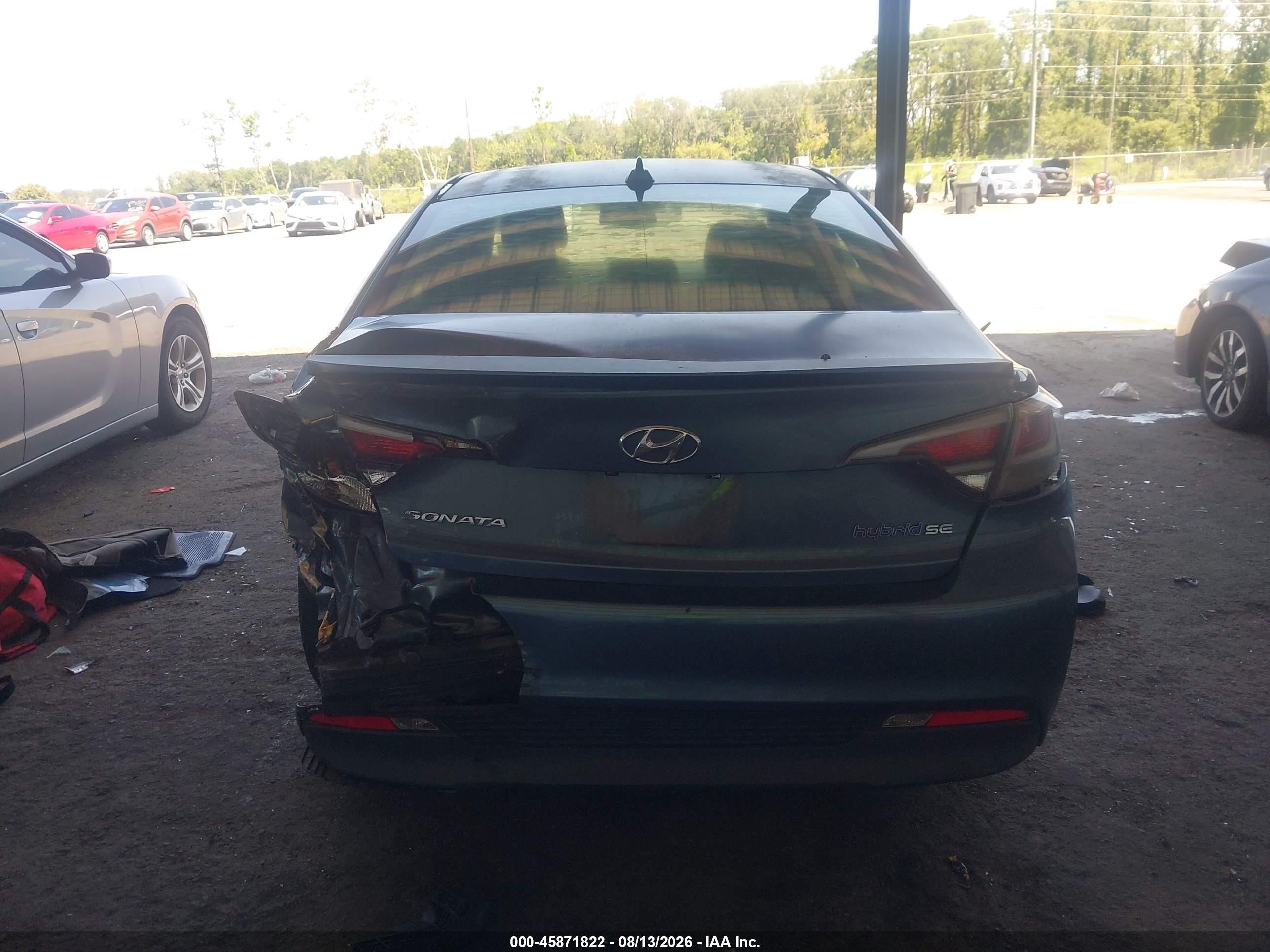 2016 Hyundai Sonata Hybrid Se Blue vin: KMHE24L11GA040552