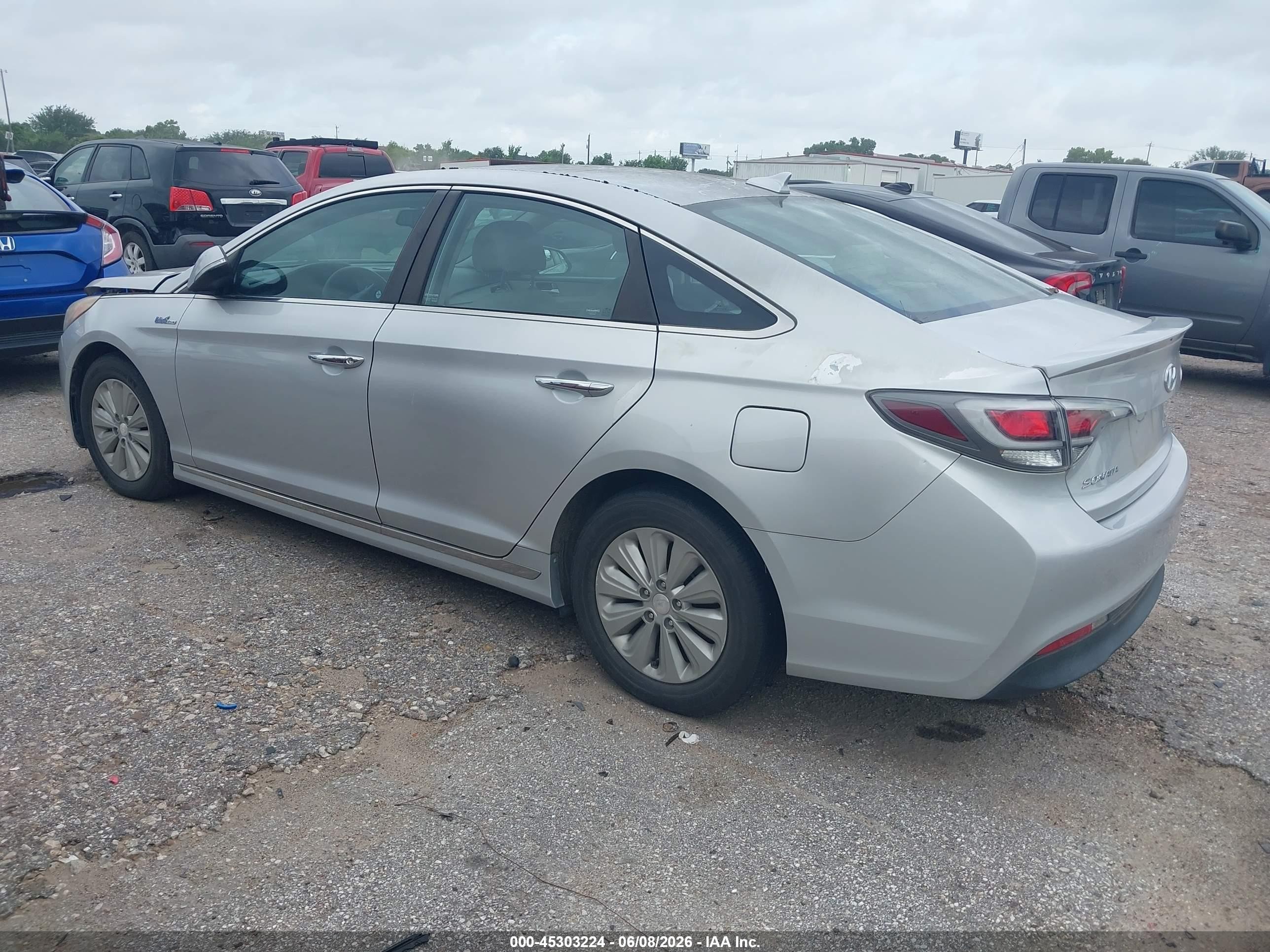 2016 Hyundai Sonata Hybrid Se Silver vin: KMHE24L12GA010976