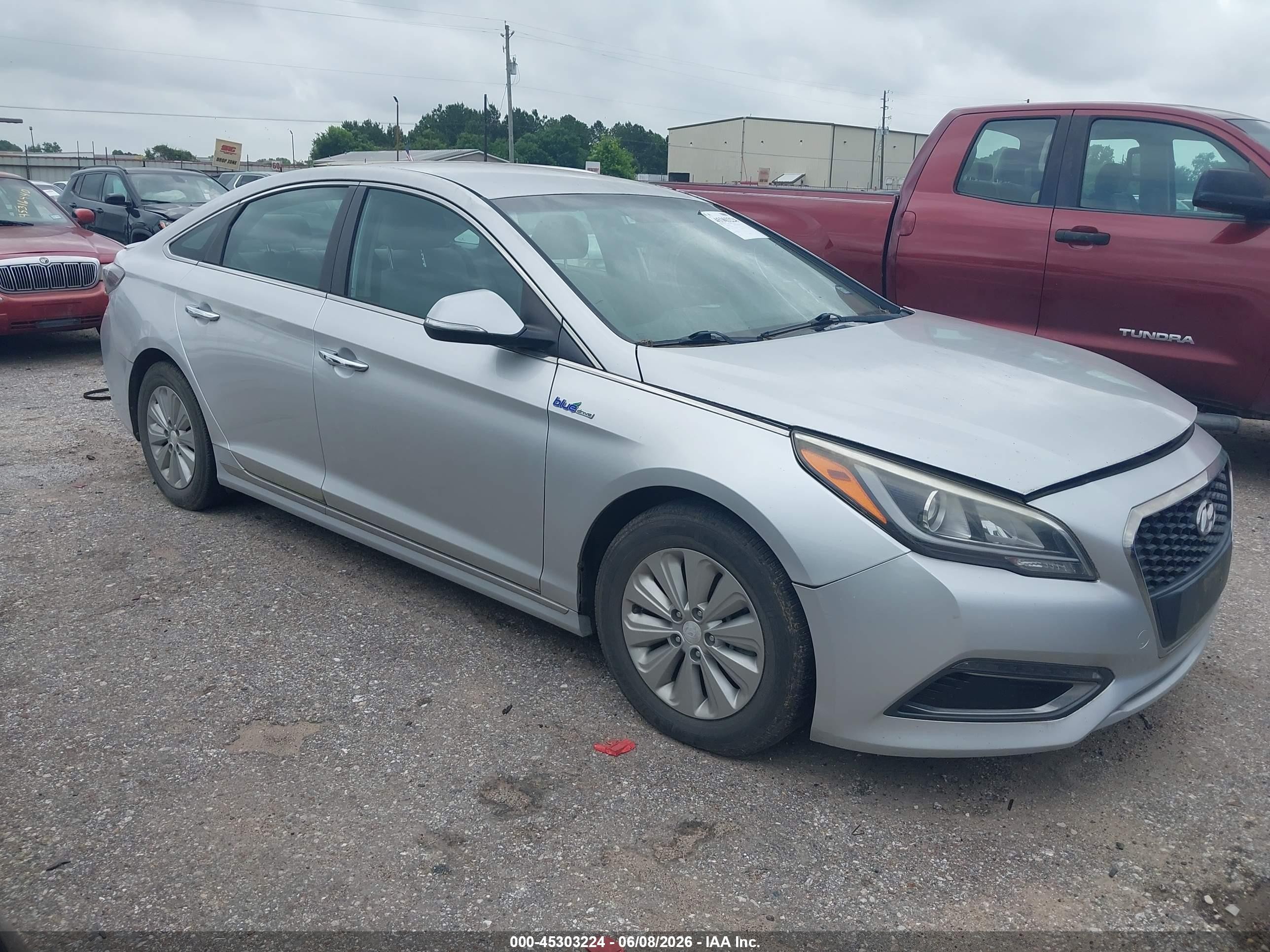 2016 Hyundai Sonata Hybrid Se Silver vin: KMHE24L12GA010976