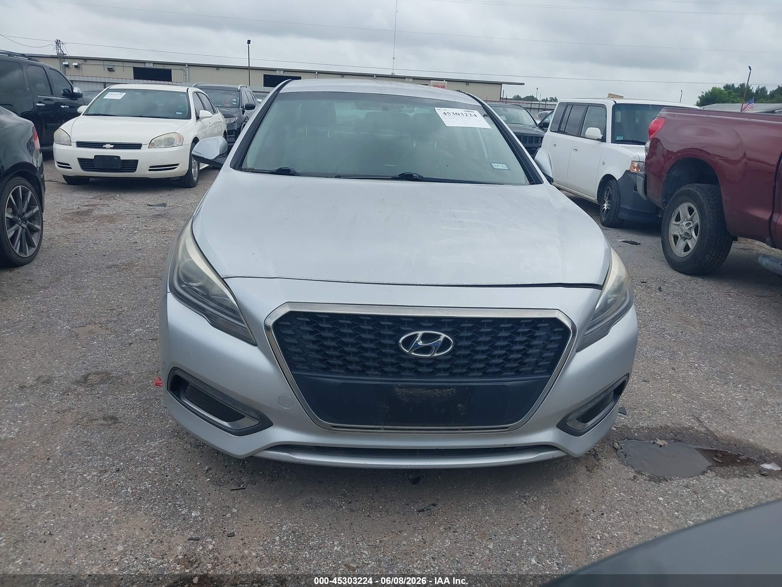 2016 Hyundai Sonata Hybrid Se Silver vin: KMHE24L12GA010976
