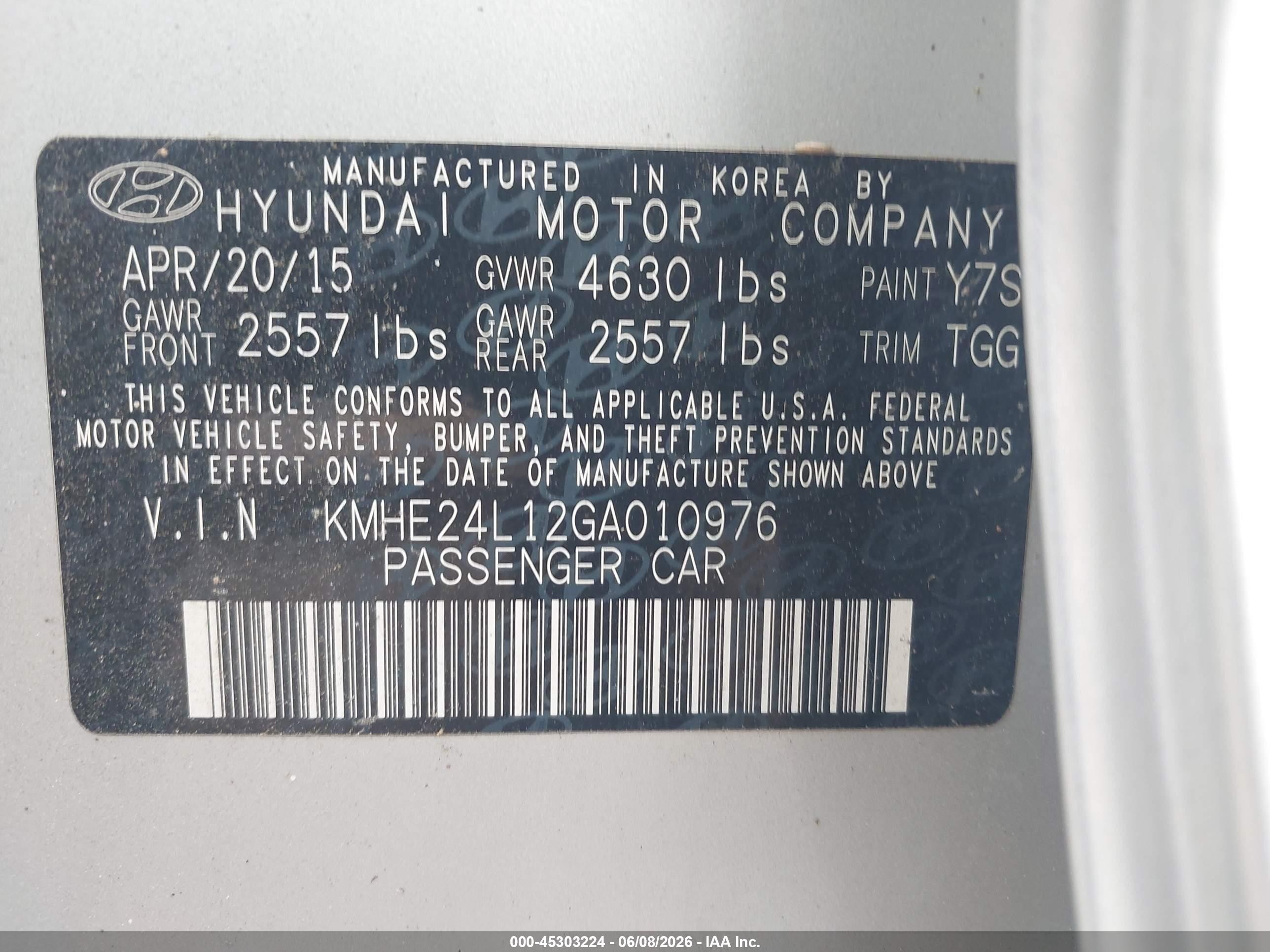 2016 Hyundai Sonata Hybrid Se Silver vin: KMHE24L12GA010976