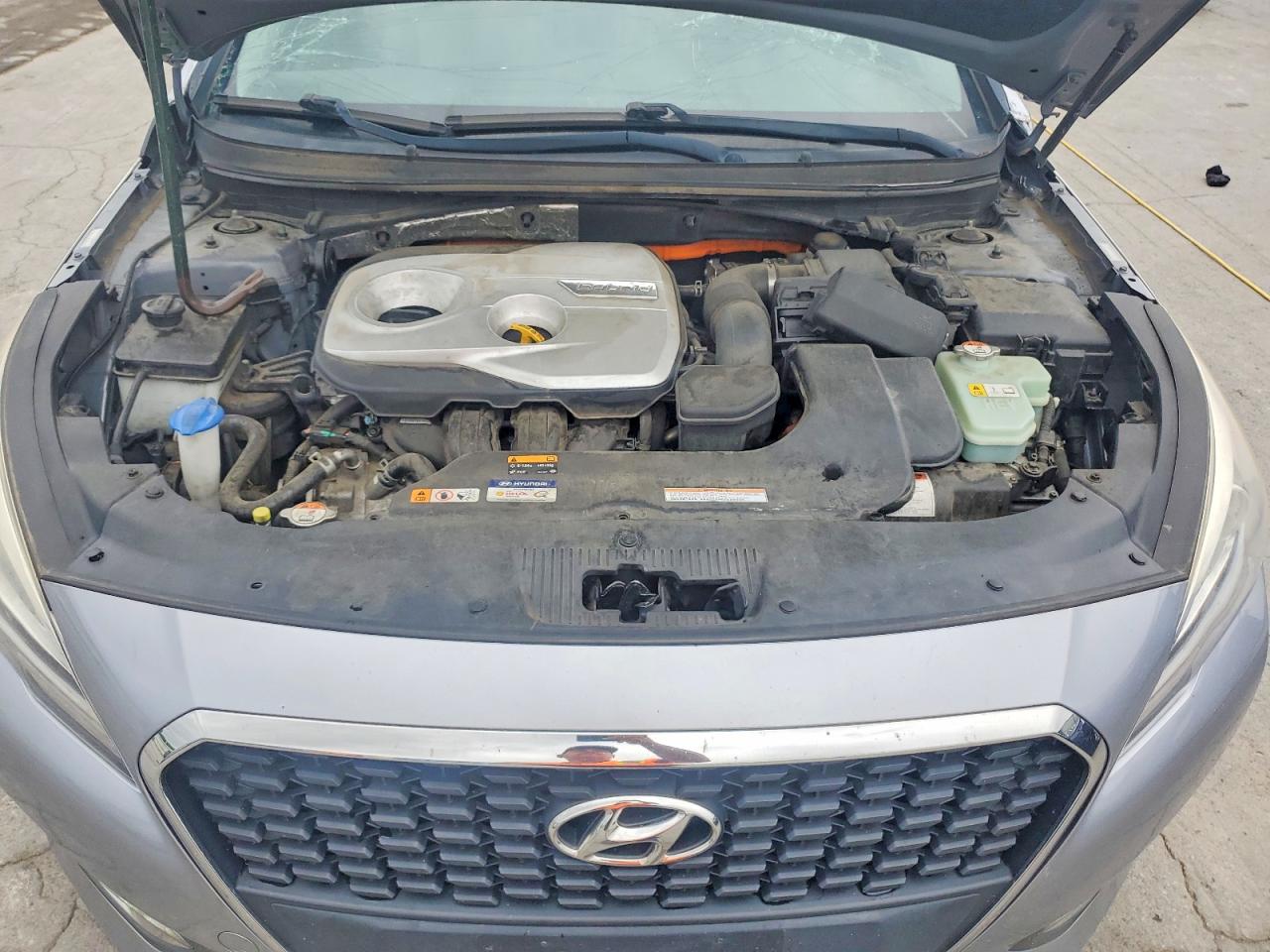 2016 Hyundai Sonata Hybrid Se Silver vin: KMHE24L14GA025494