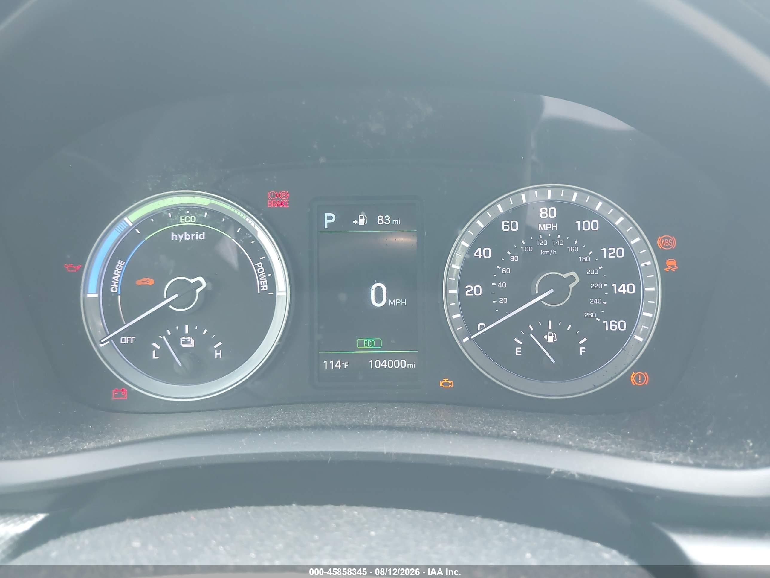 2019 Hyundai Sonata Hybrid Se White vin: KMHE24L32KA089513