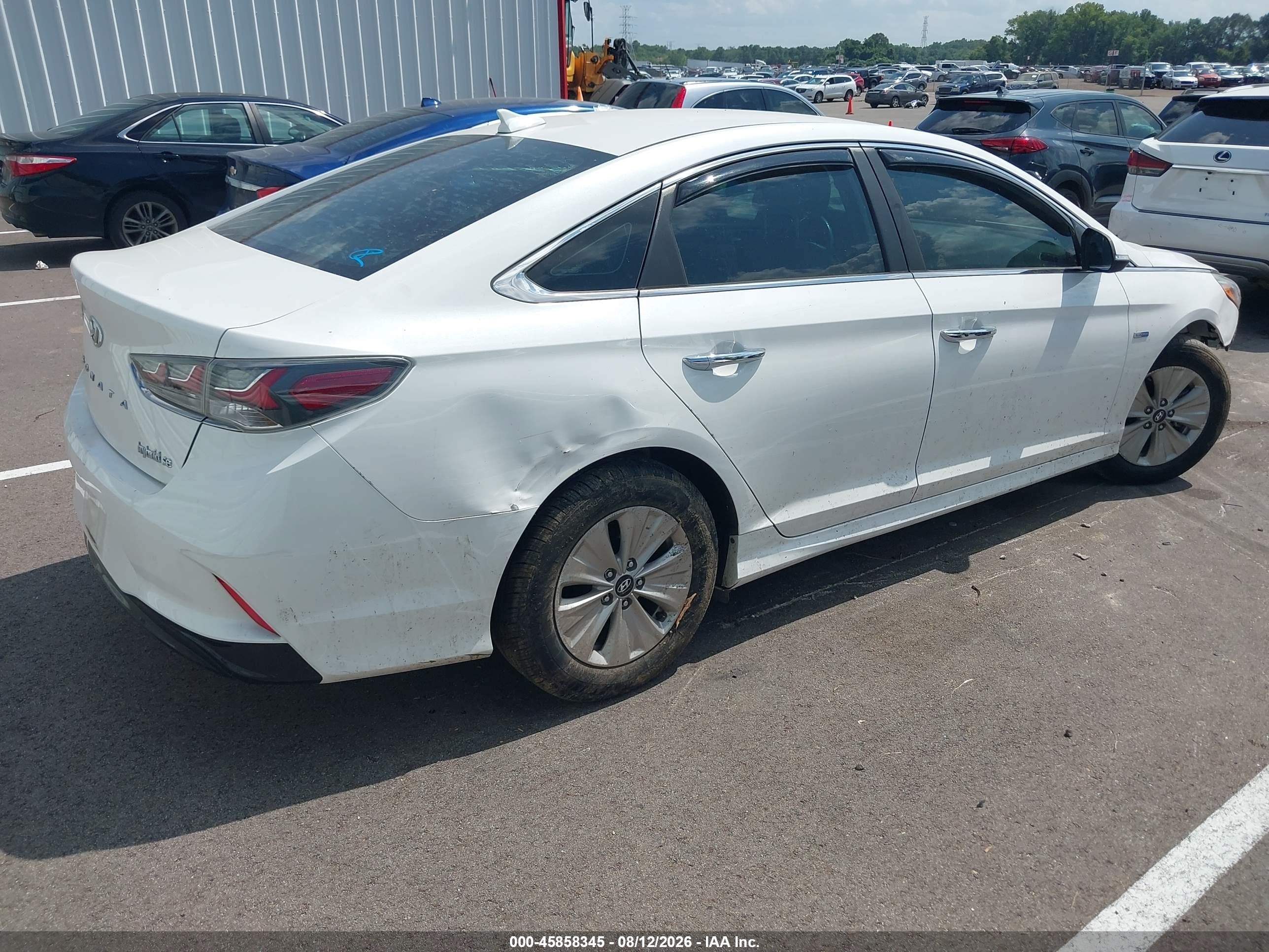 2019 Hyundai Sonata Hybrid Se White vin: KMHE24L32KA089513