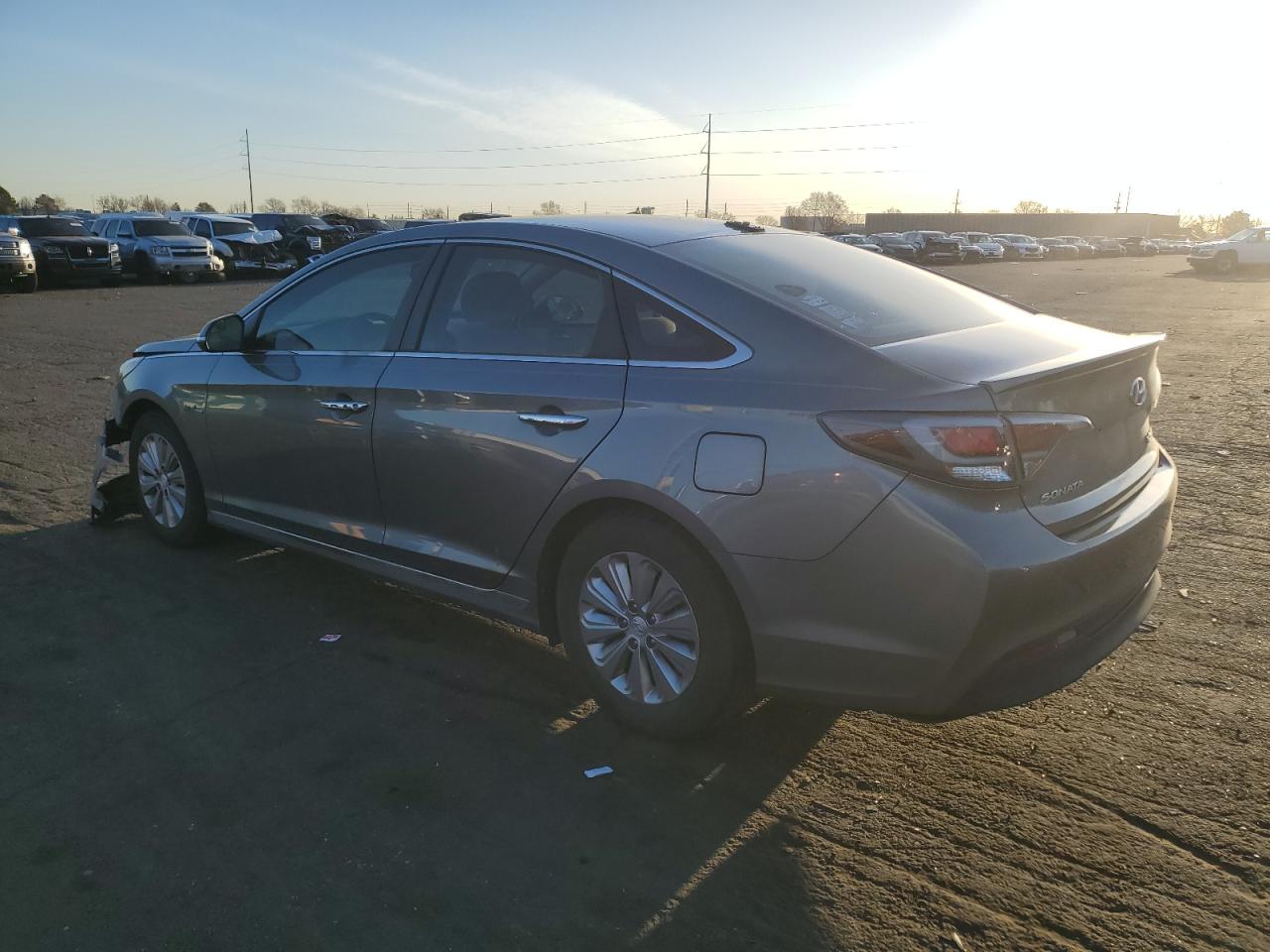 2017 Hyundai Sonata Hybrid Gray vin: KMHE24L35HA071077