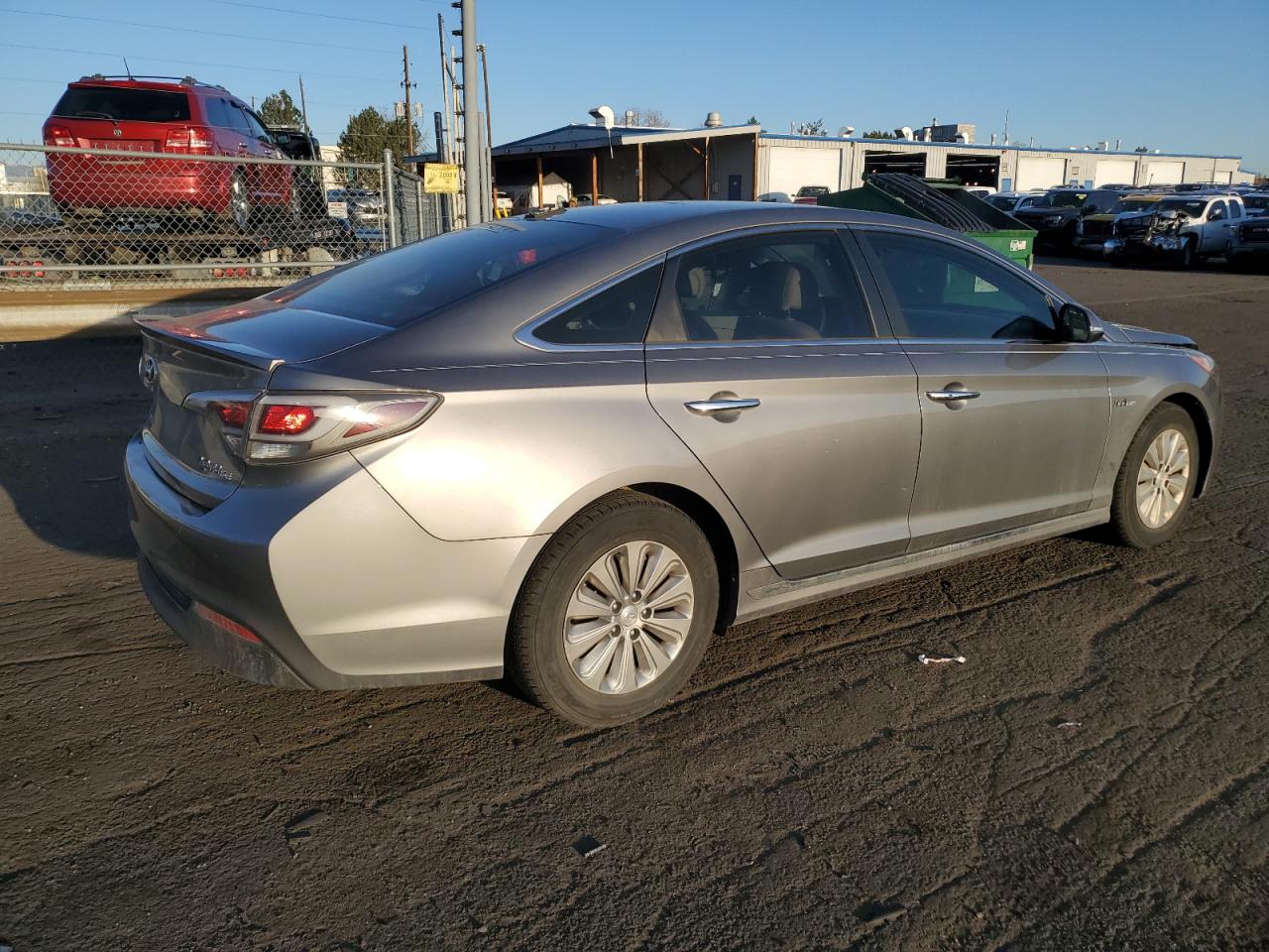 2017 Hyundai Sonata Hybrid Gray vin: KMHE24L35HA071077