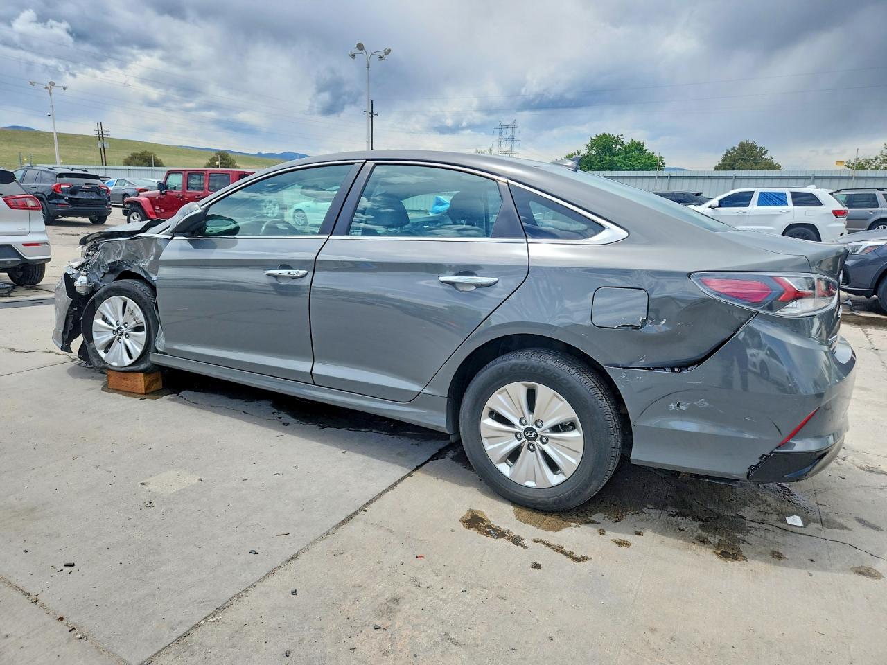 2019 Hyundai Sonata Hybrid Se Серый vin: KMHE24L39KA093509