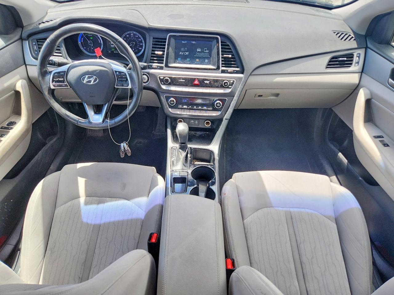 2019 Hyundai Sonata Hybrid Se Серый vin: KMHE24L39KA093509